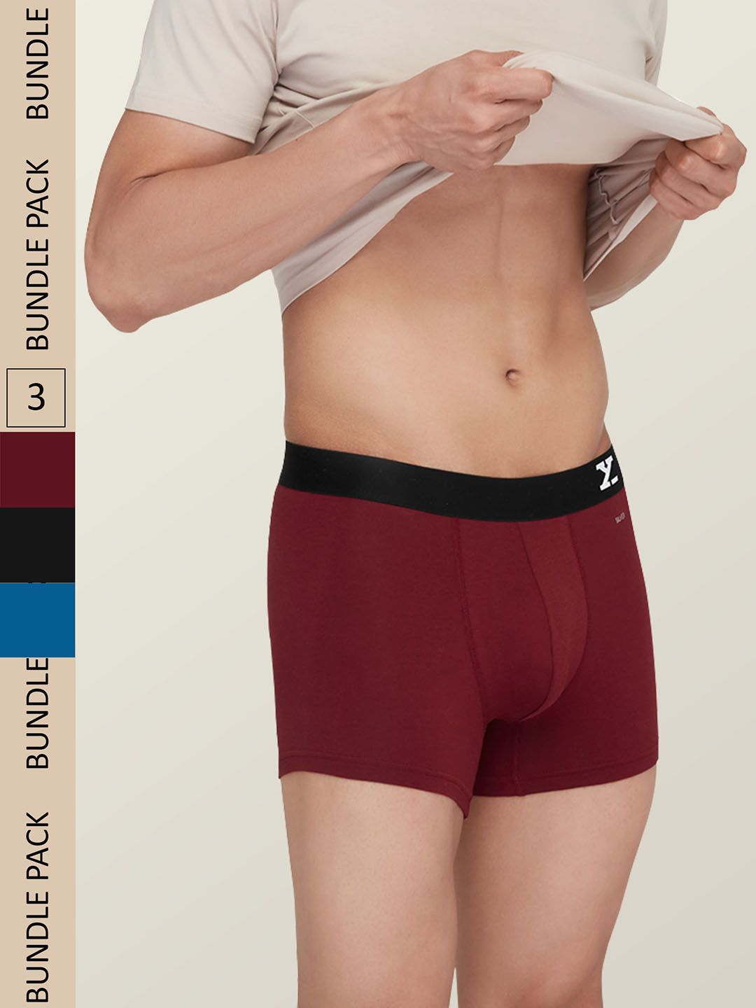 XYXX Men Pack Of 3 Aero Super Combed Cotton Anti-Odour & Moisture Absorbent Trunks-picture-12
