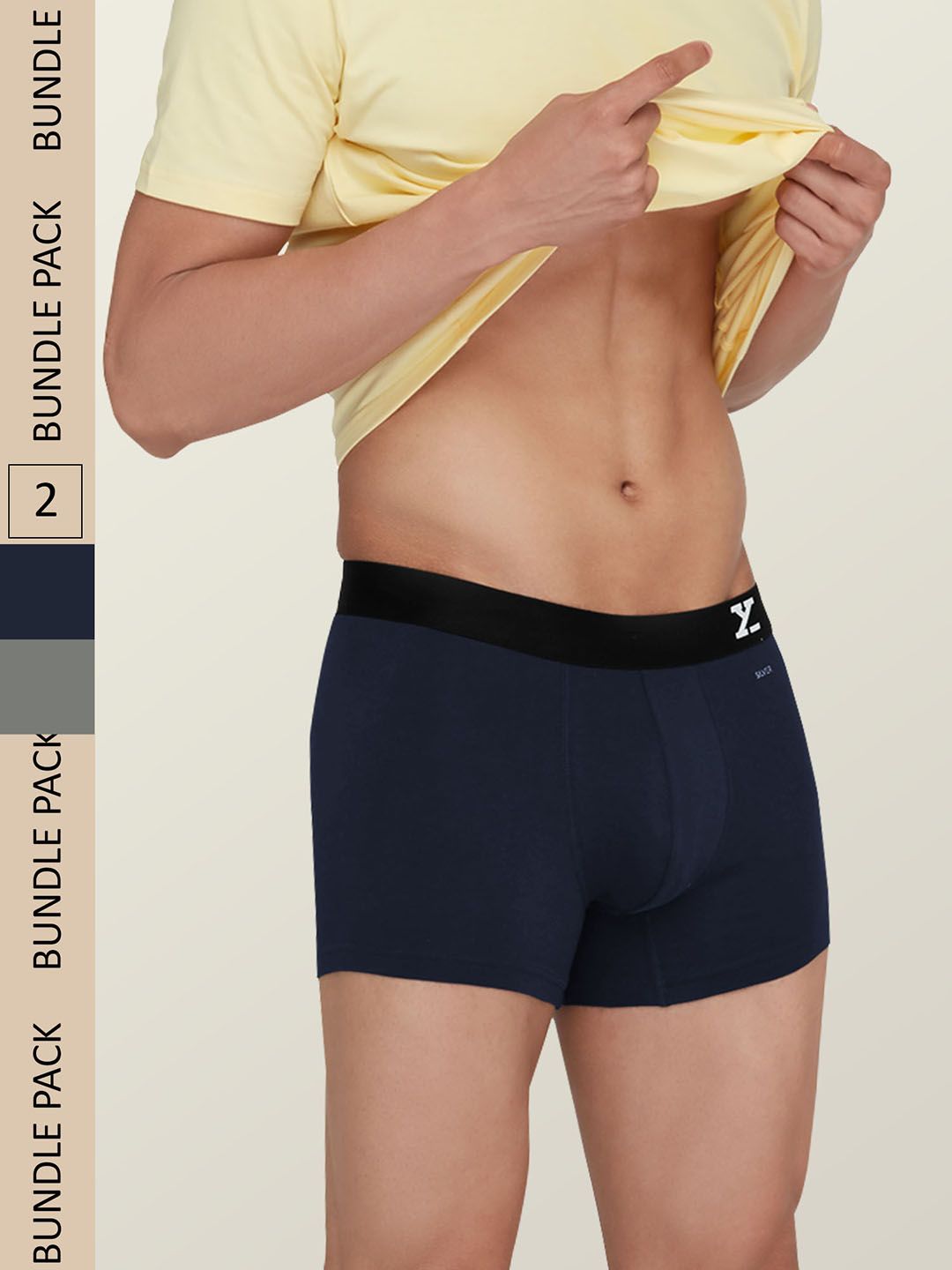 XYXX Men Pack of 2 Aero Super Combed Cotton Moisture Absorbent Trunks XYTRNK2PCKN415-picture-12
