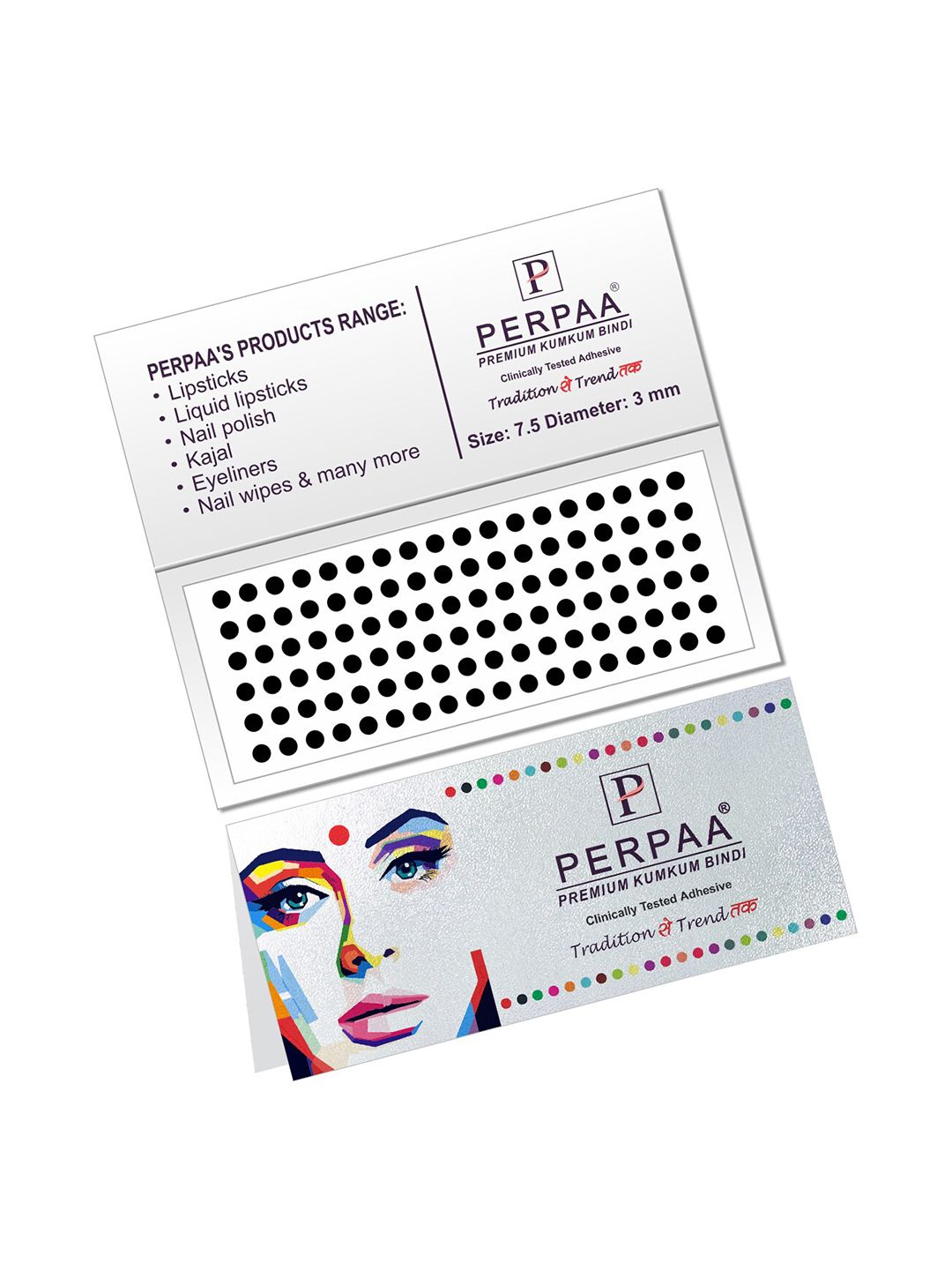 PERPAA Black Velvet Kumkum Bindi Box with 15 Flaps - Size 7.5-picture-25
