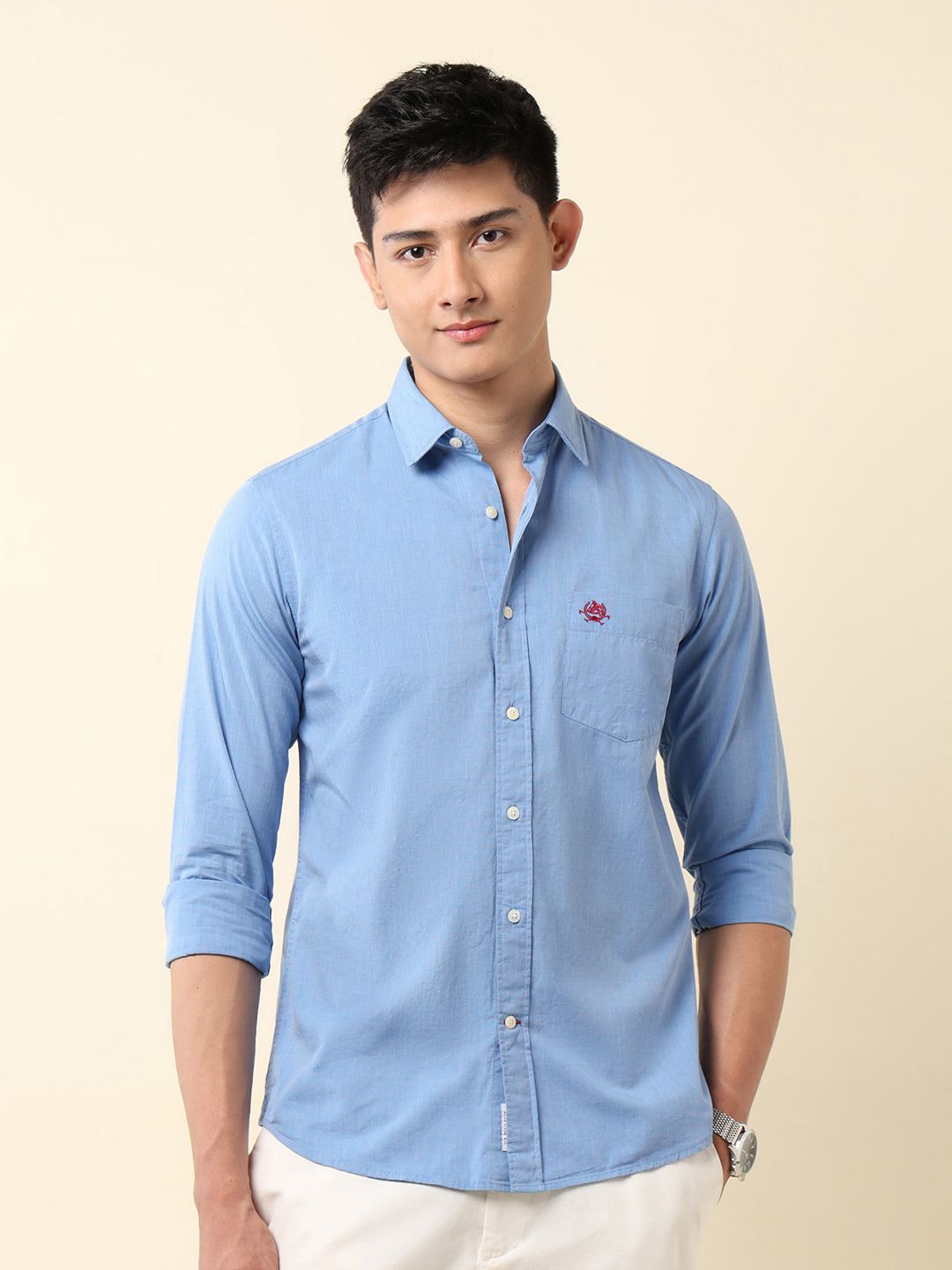 u.s. polo assn. U S Polo Assn Men Regular Fit Solid Cotton Casual Shirt-picture-20