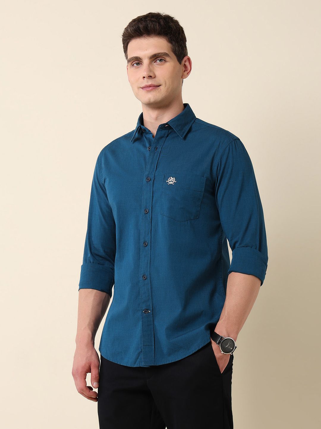 u.s. polo assn. U S Polo Assn Men Regular Fit Solid Cotton Casual Shirt-picture-19