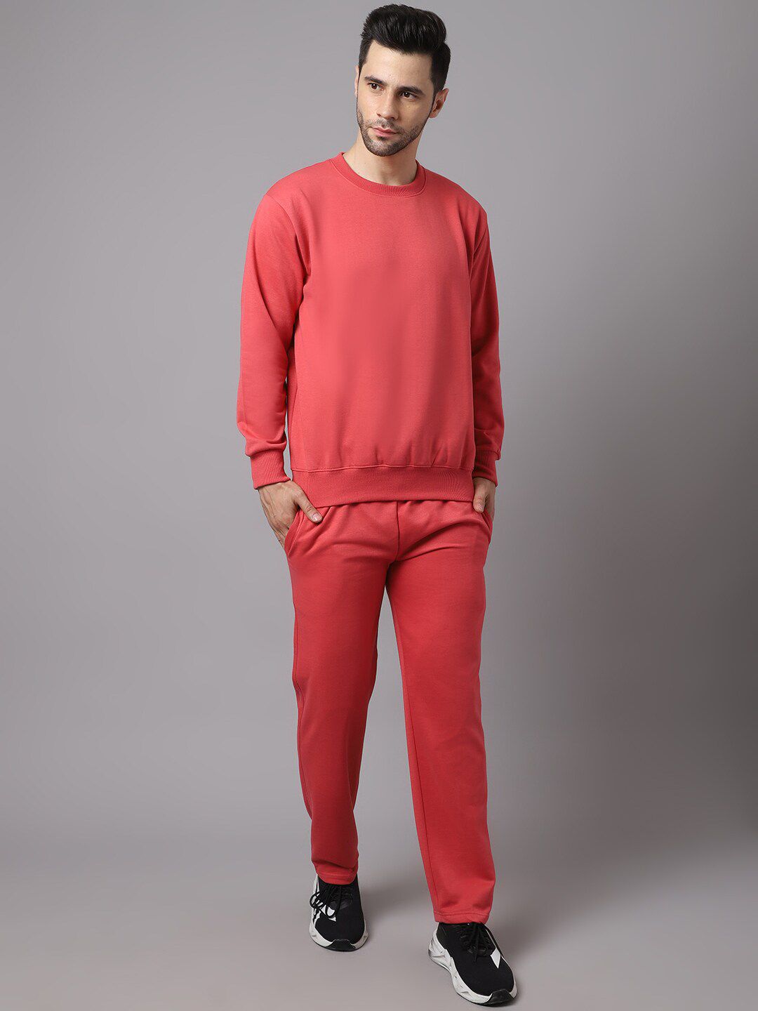 mack jonney VIMAL JONNEY Men Coral Solid Track Suit-picture-36