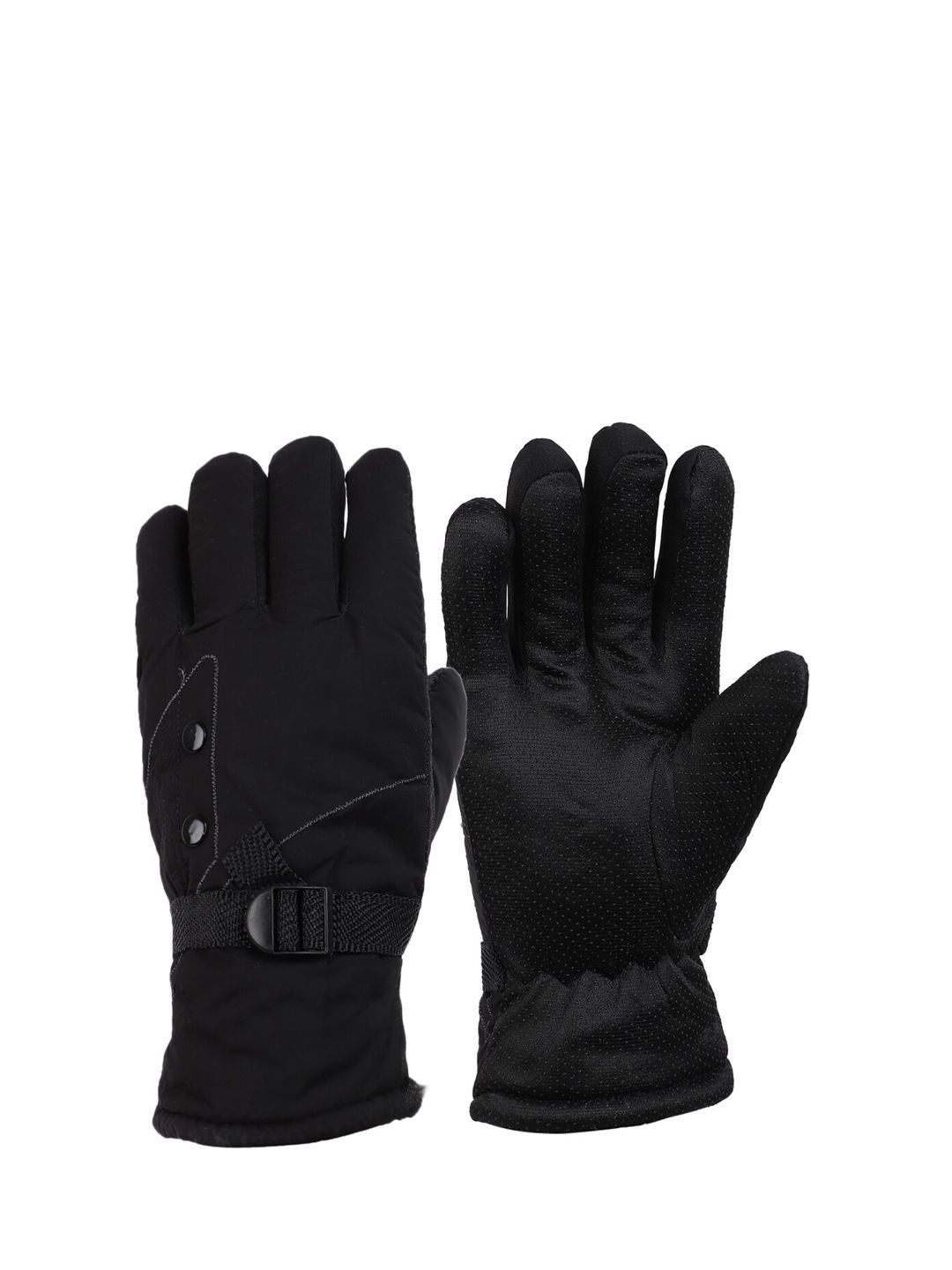 ELLIS Men Black Solid Acrylic Gloves-image-40