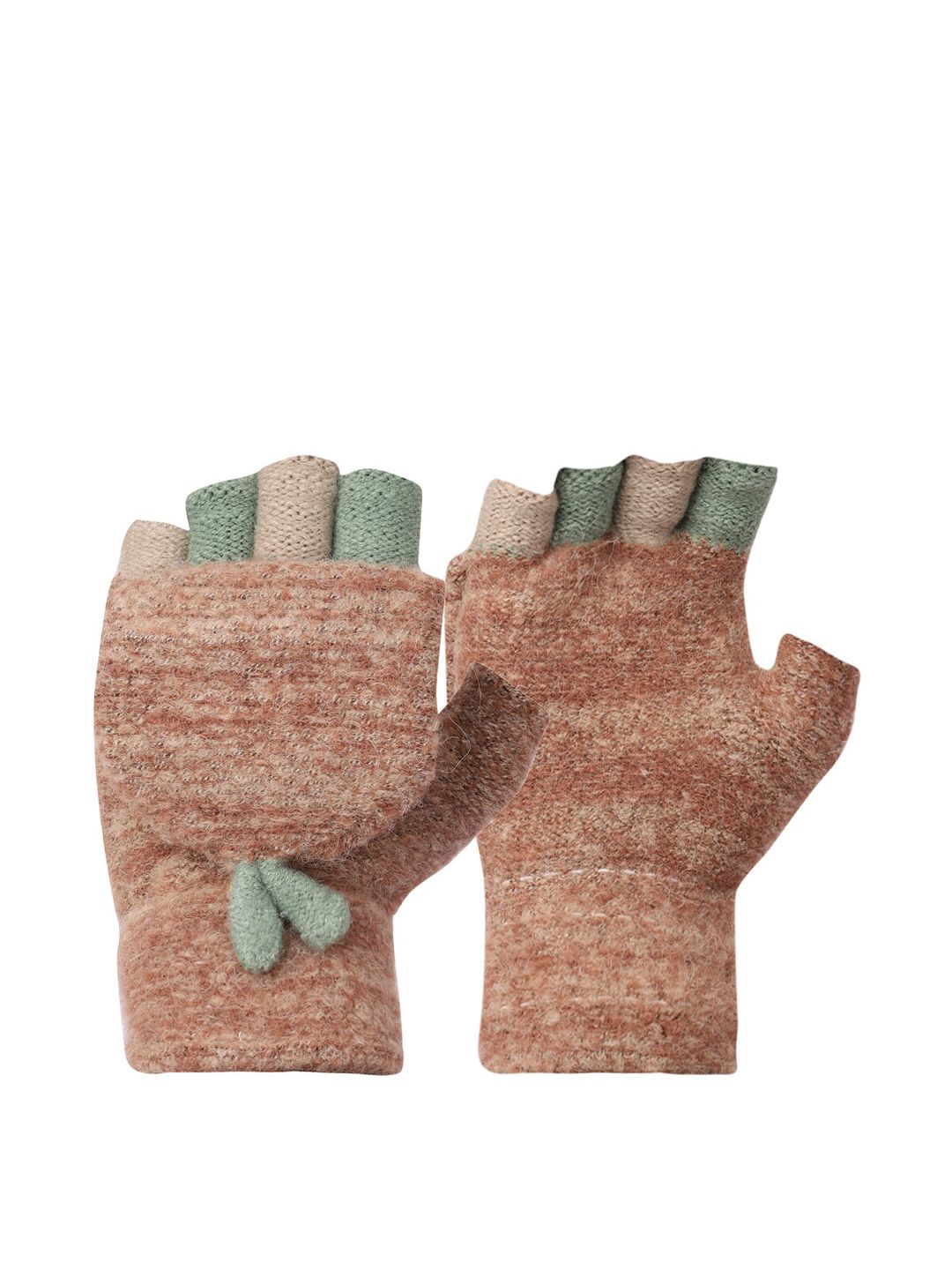 ELLIS Unisex Brown Patterned Hand Gloves-image-24