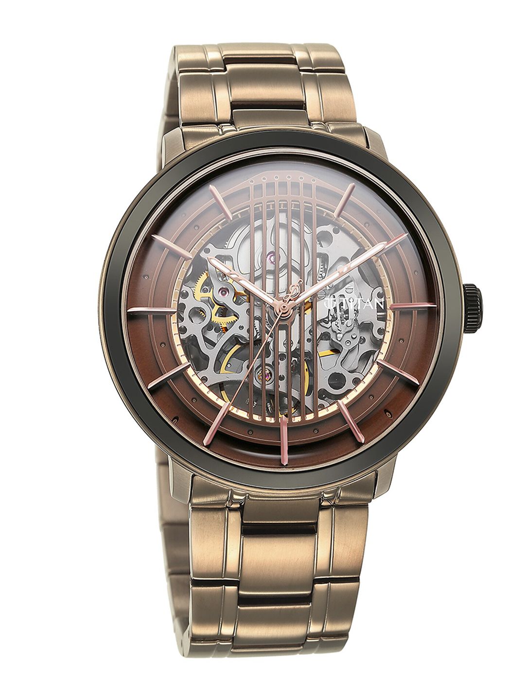 Titan Men Bronze Dial & Stainless Steel Straps Watch 1848KM05-image-21