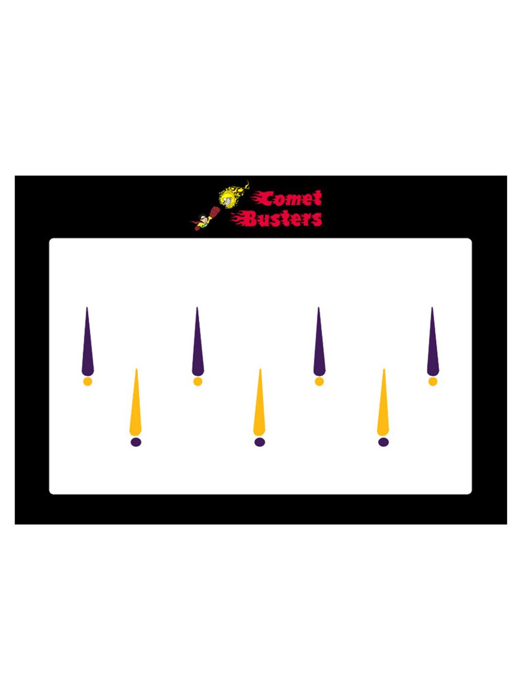 Comet Busters 7 Pcs Reusable Designer Bindis - Navy Blue & Yellow-image-3