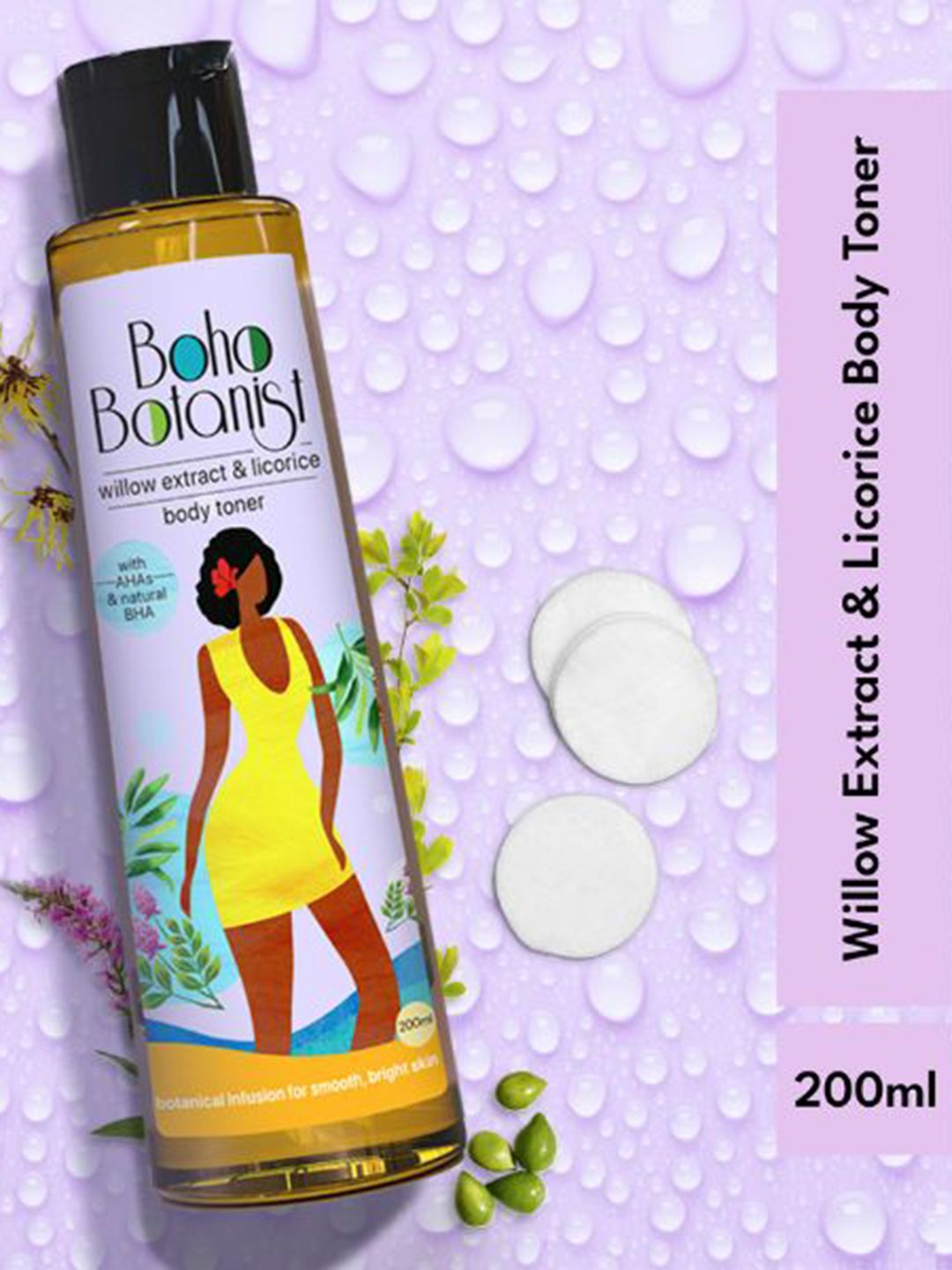 Boho Botanist Willow Extract Licorice with AHAs & BHA Body Toner 200 ml-picture-22
