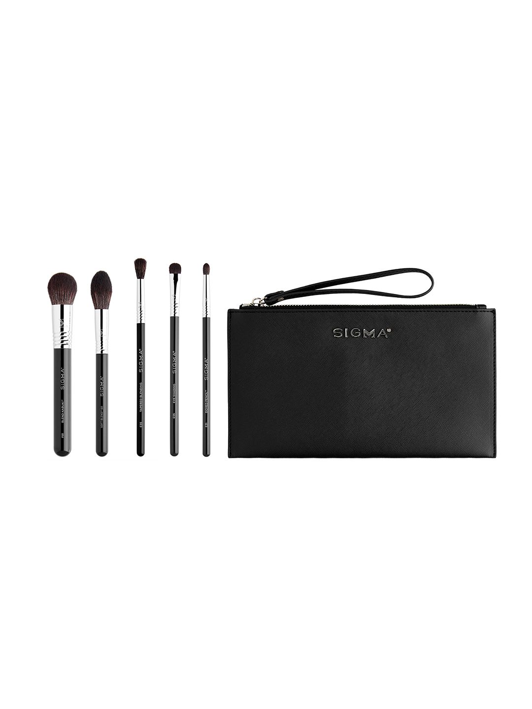 Sigma Beauty Signature Makeup Brush Set with Pouch - Black-picture-15