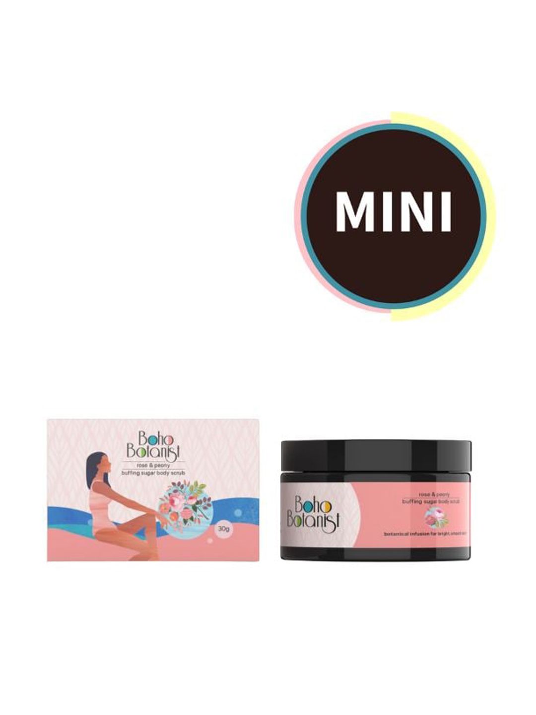 Boho Botanist Rose & Peony Buffing Sugar Body Scrub 30 g-picture-36