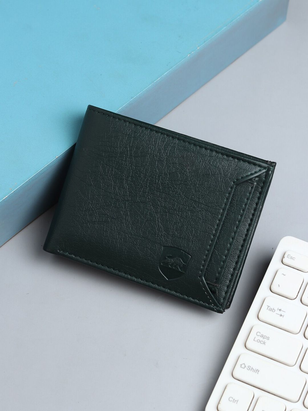 SAMTROH Men Green PU Two Fold Wallet-image-14