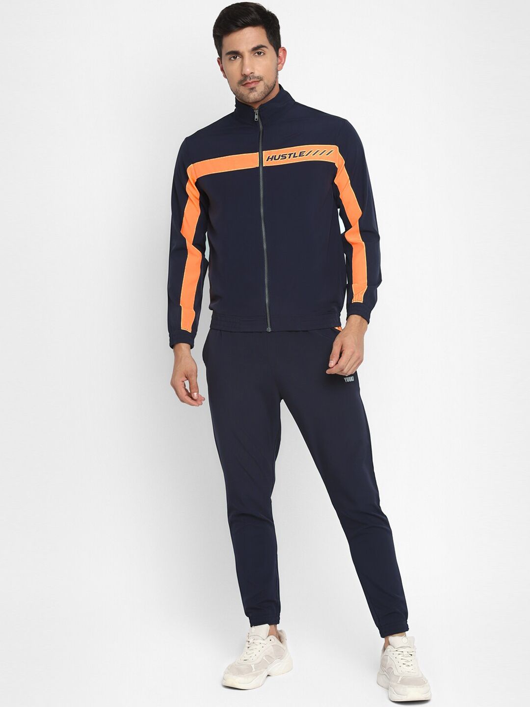 Yuuki Men Navy Blue Solid Tracksuits-picture-47