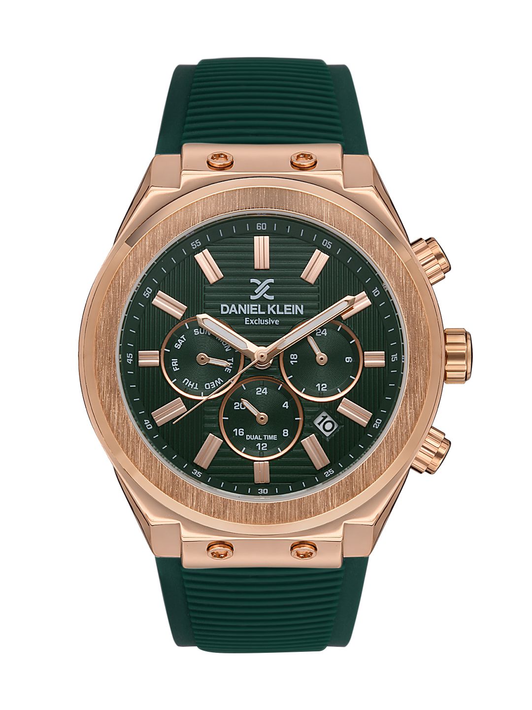 Daniel Klein Exclusive Men Green Dial & Textured Straps Analogue Watch DK.1.13321-6-picture-28