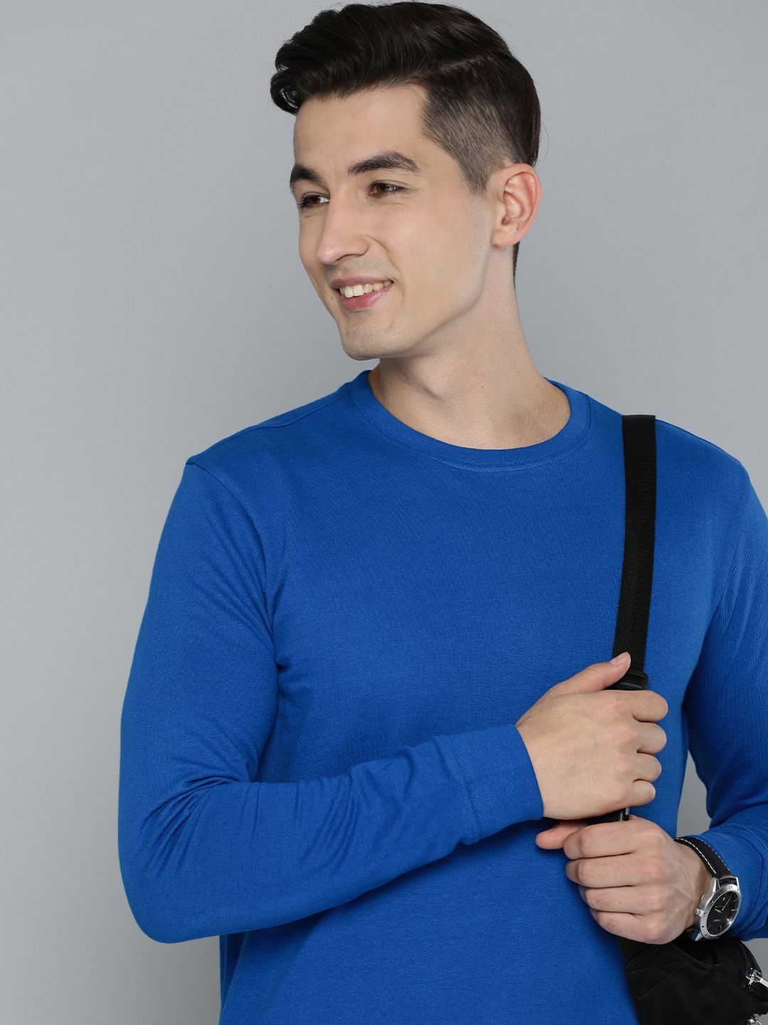 HERE&NOW Men Solid Cotton Sweatshirt-picture-34