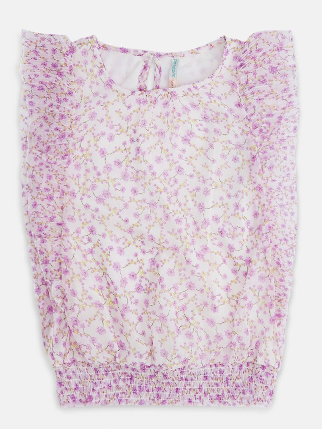 Pantaloons Junior White Floral Print Blouson Top-picture-29