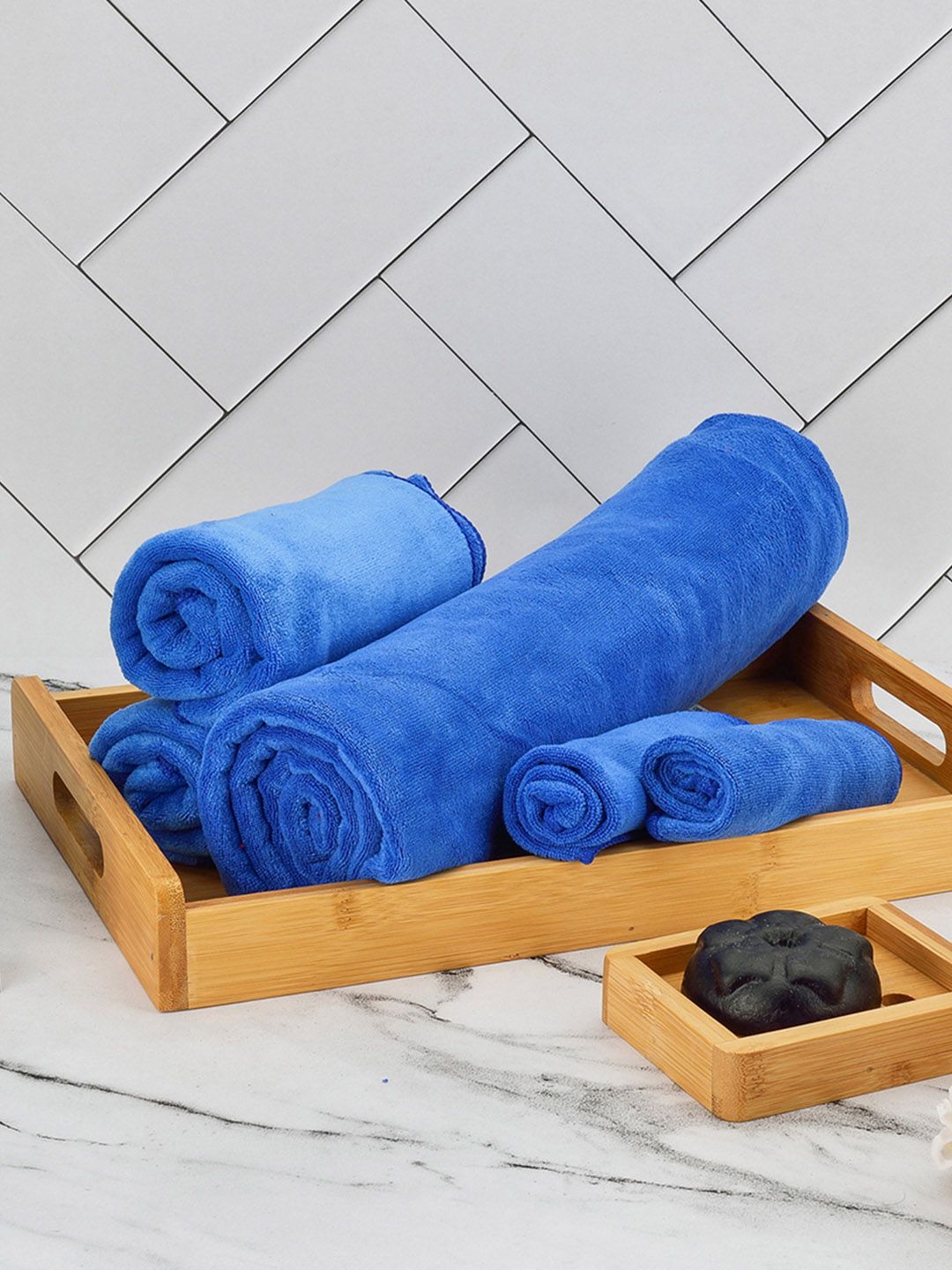 Black Gold Solid Microfiber Towel Set-picture-40