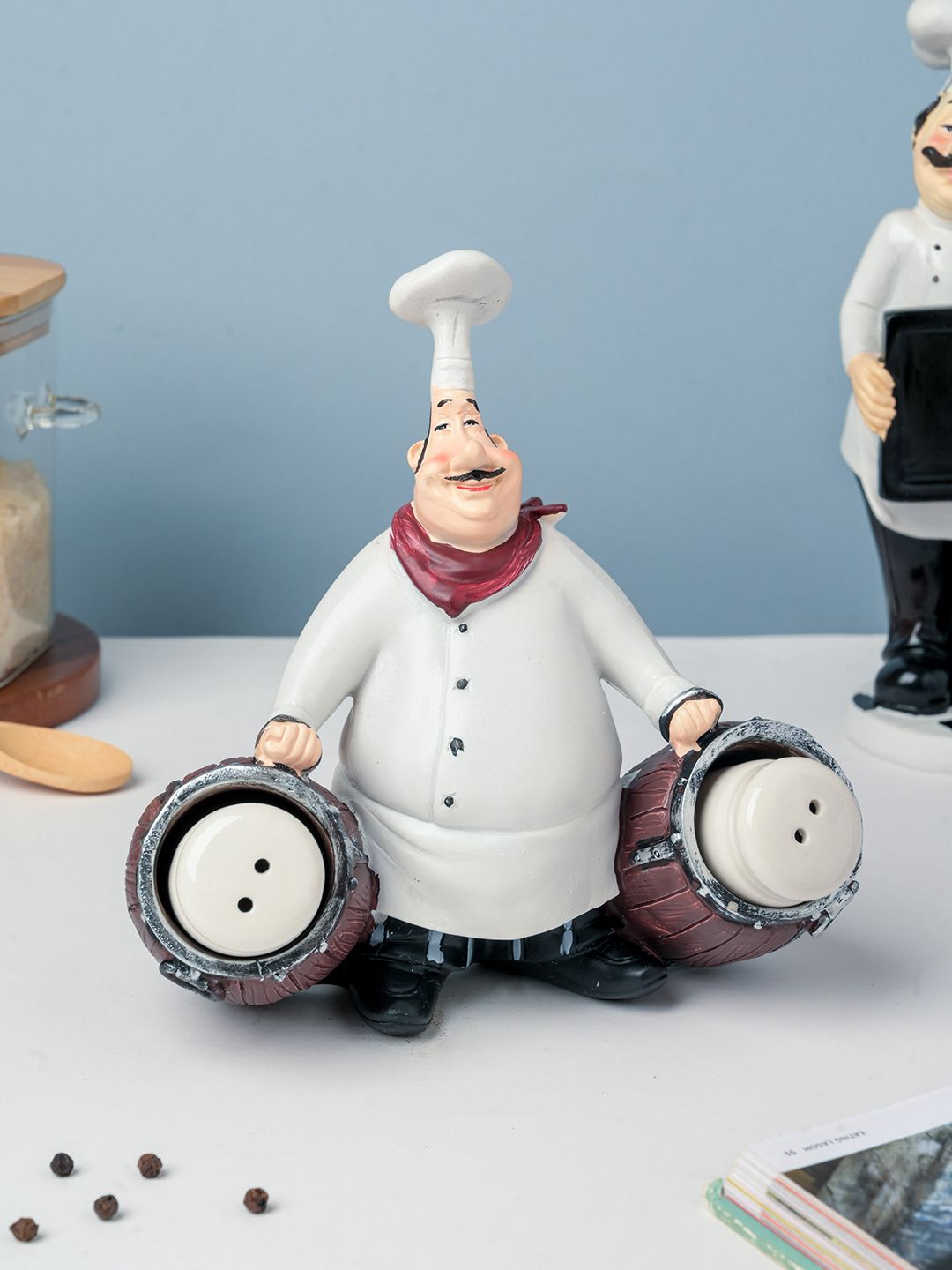 Nestasia  Table Chef Showpiece With Salt and Pepper Cannons-picture-26