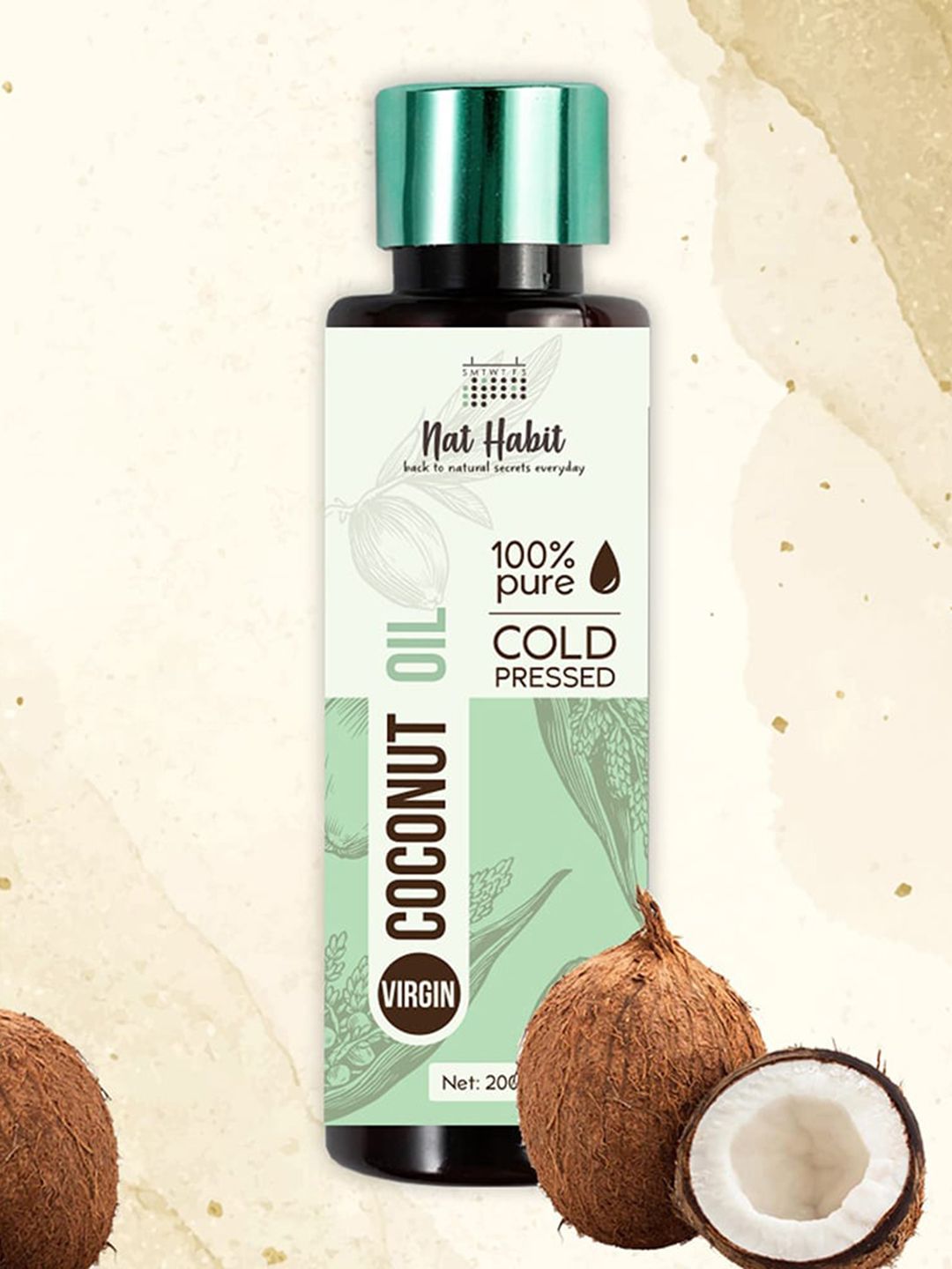 Nat Habit 100% Pure Cold Pressed Virgin Coconut Body Oil for Deep Moisturisation - 200 ml-picture-37