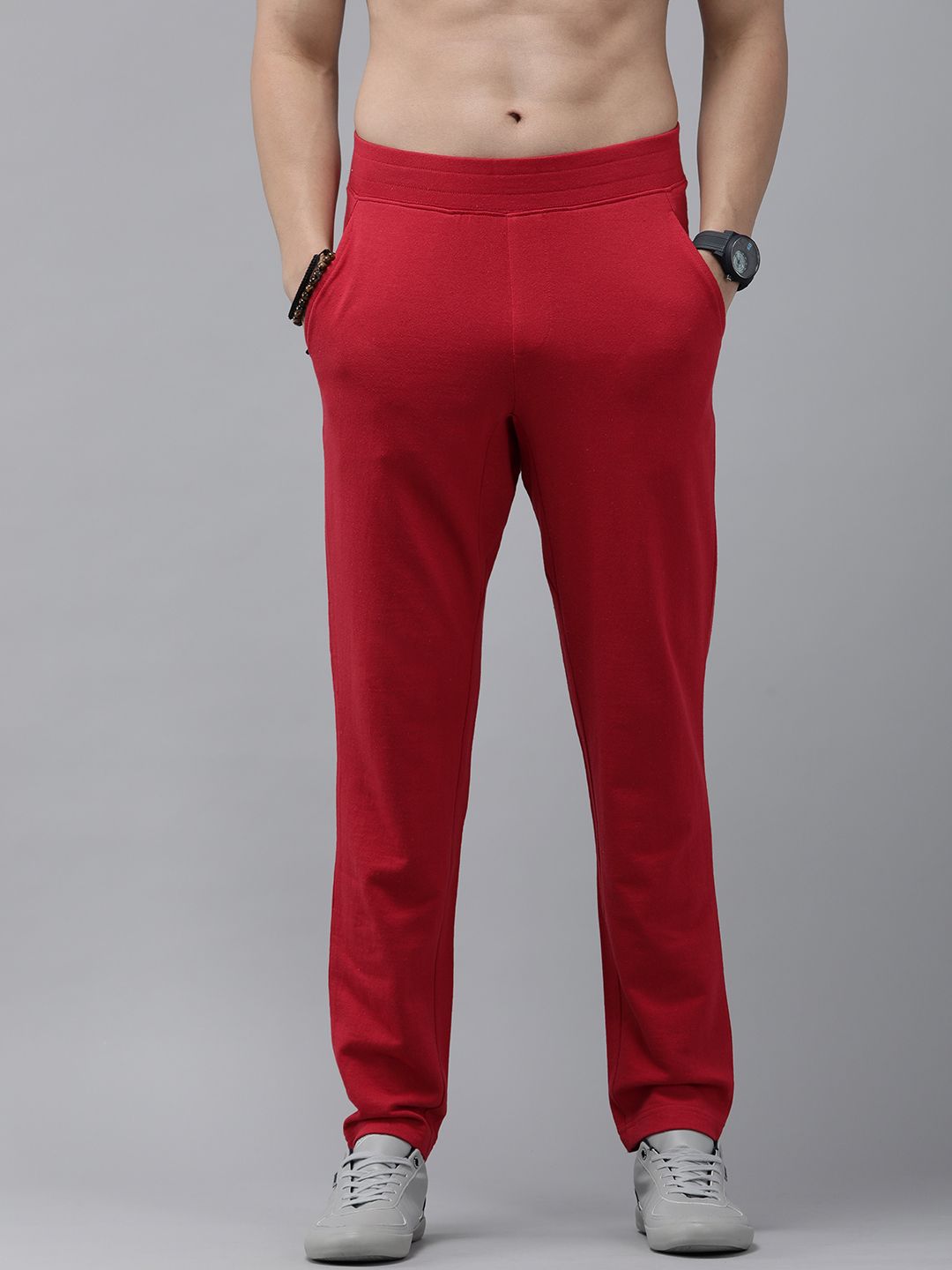 Buy Roadster The Roadster Lifestyle Co. Men Red Solid Track Pants at ...