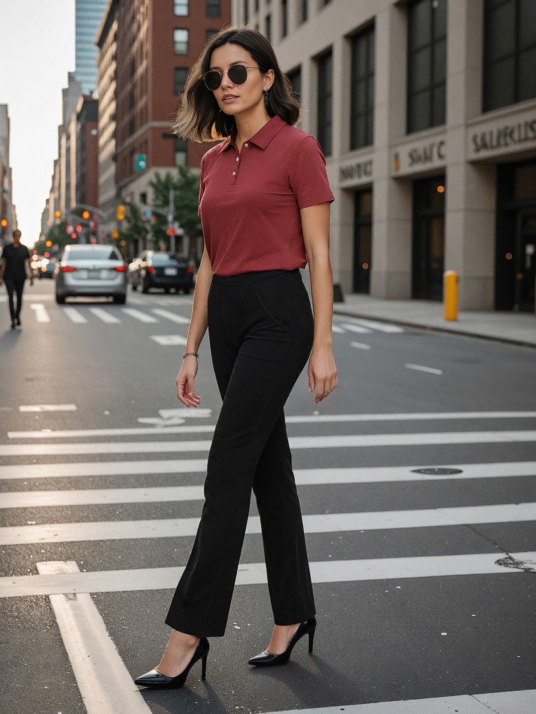 Blissclub Women High Waist The Groove In Cotton Flare Track Pants