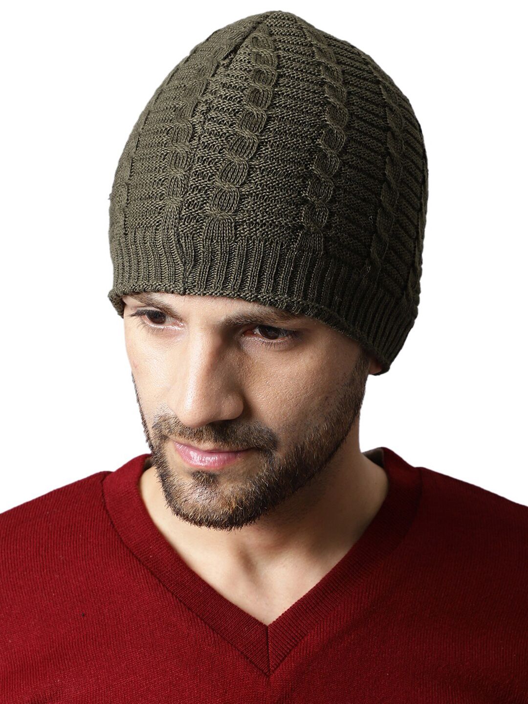 ELLIS Men Acrylic Self Design Beanie-picture-11