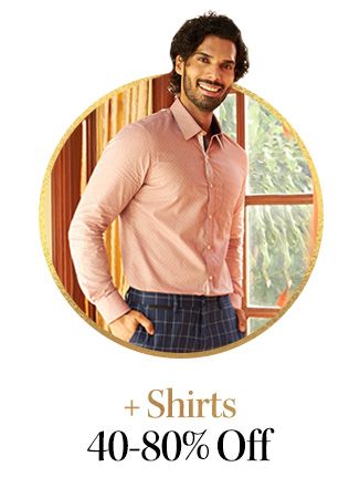 myntra.com - Get Up to 80% discount on Shirts for men