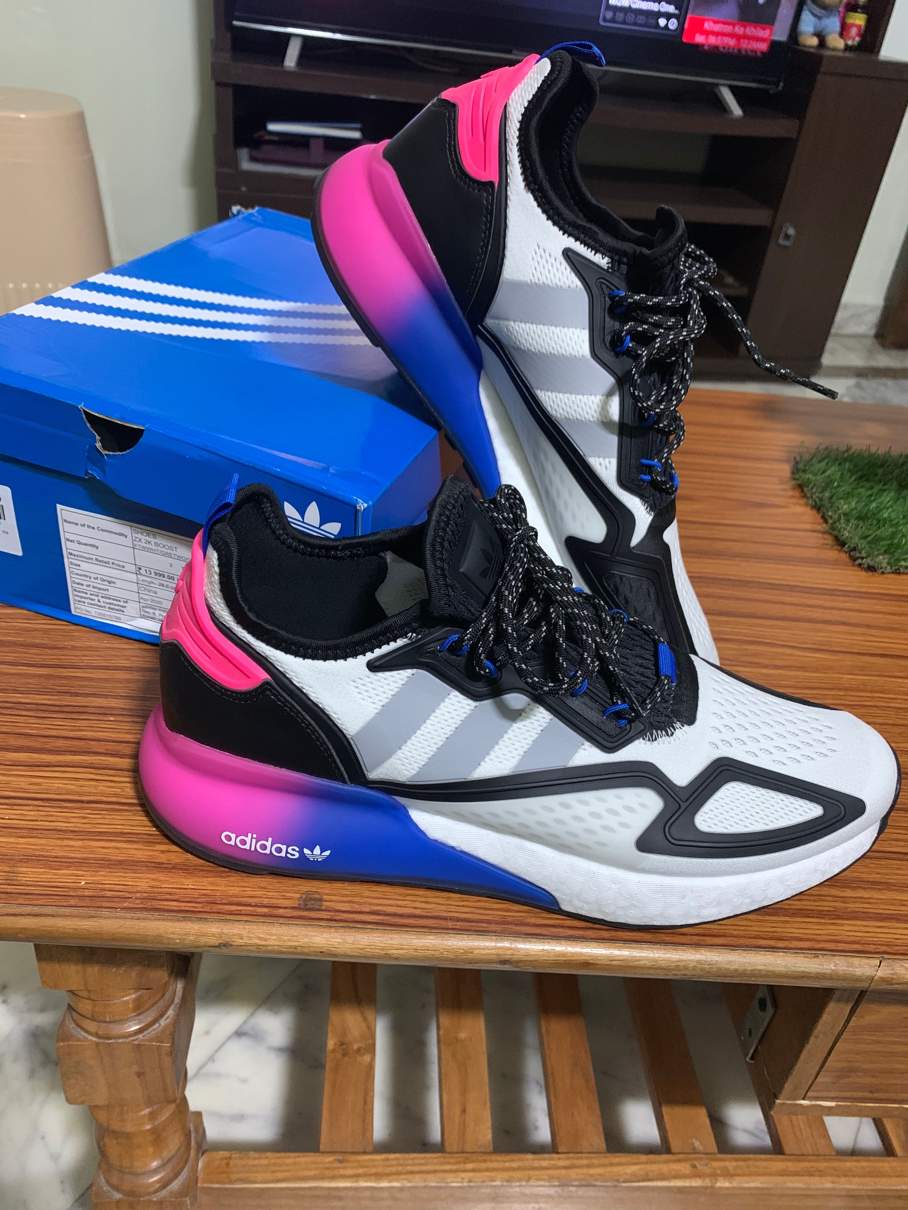 Buy ADIDAS Originals Men Blue ZX 2K Boost Solid Sneakers - Casual