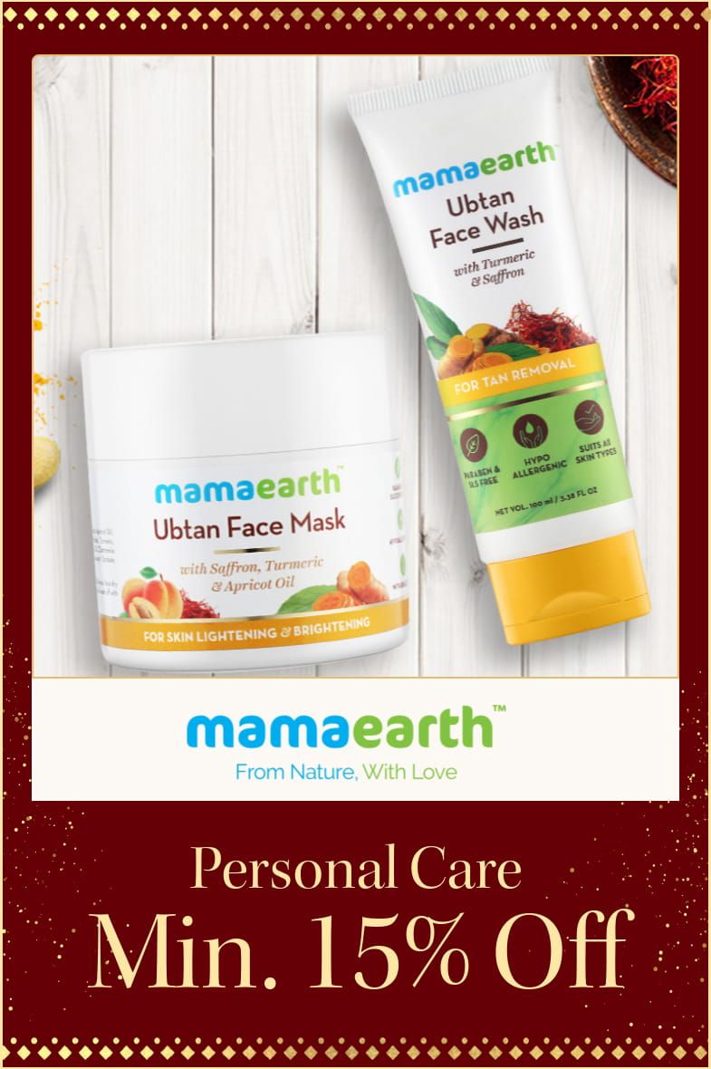myntra.com - 15% off on Mama Earth personal care