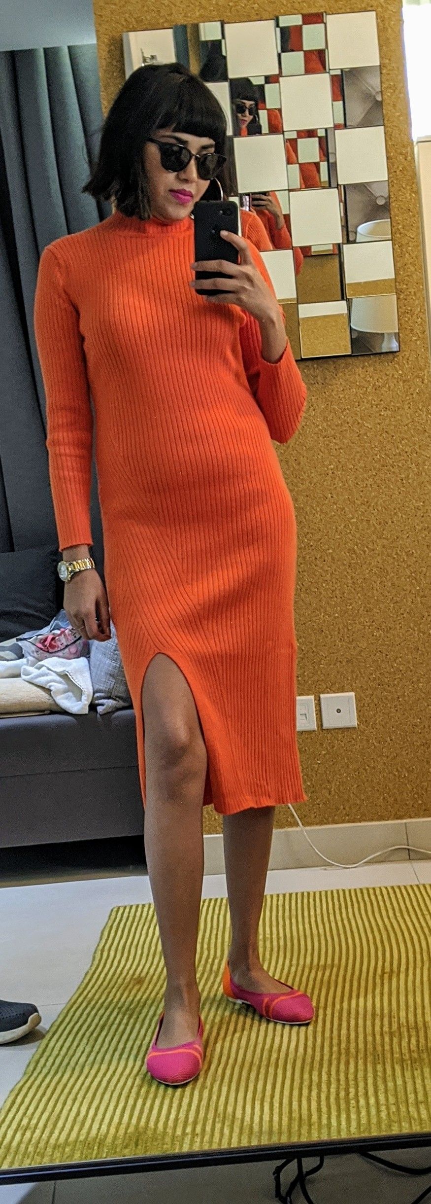 knee length dress for women party wear Ever-Pretty Inclusive Plus Size Chiffon Empire Waist Mother of the Bride Dress