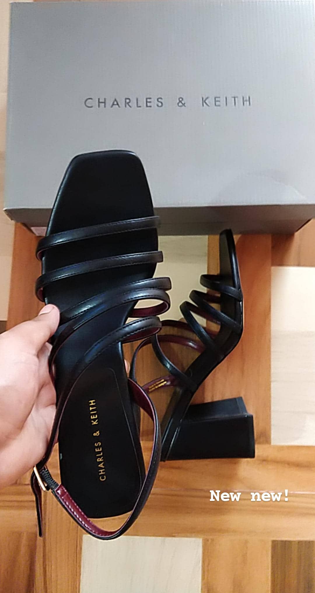Buy CHARLES & KEITH Women Black Solid Sandals - Heels for Women