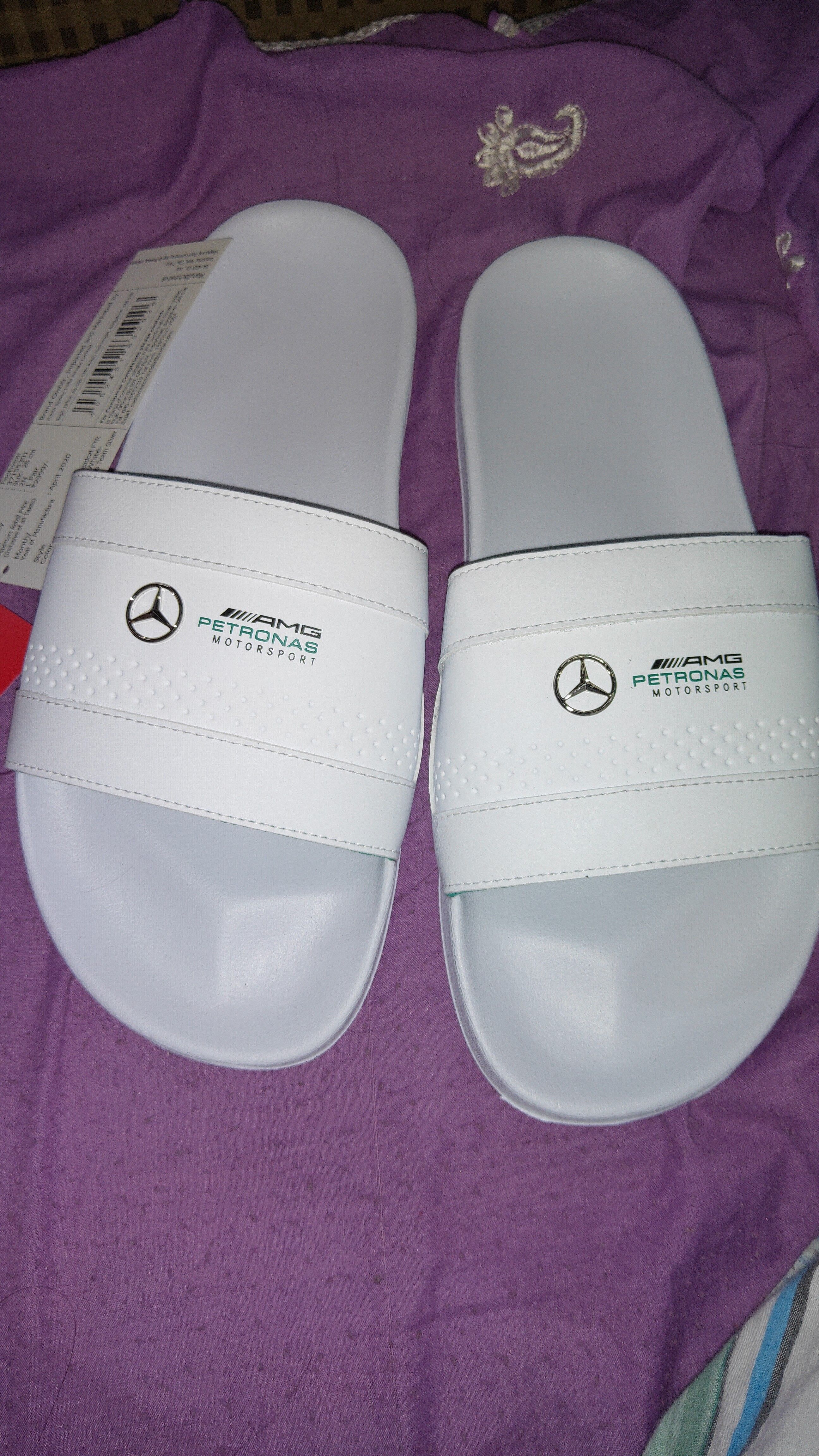 Buy PUMA Motorsport Unisex White Printed MERCEDES Leadcat Sliders