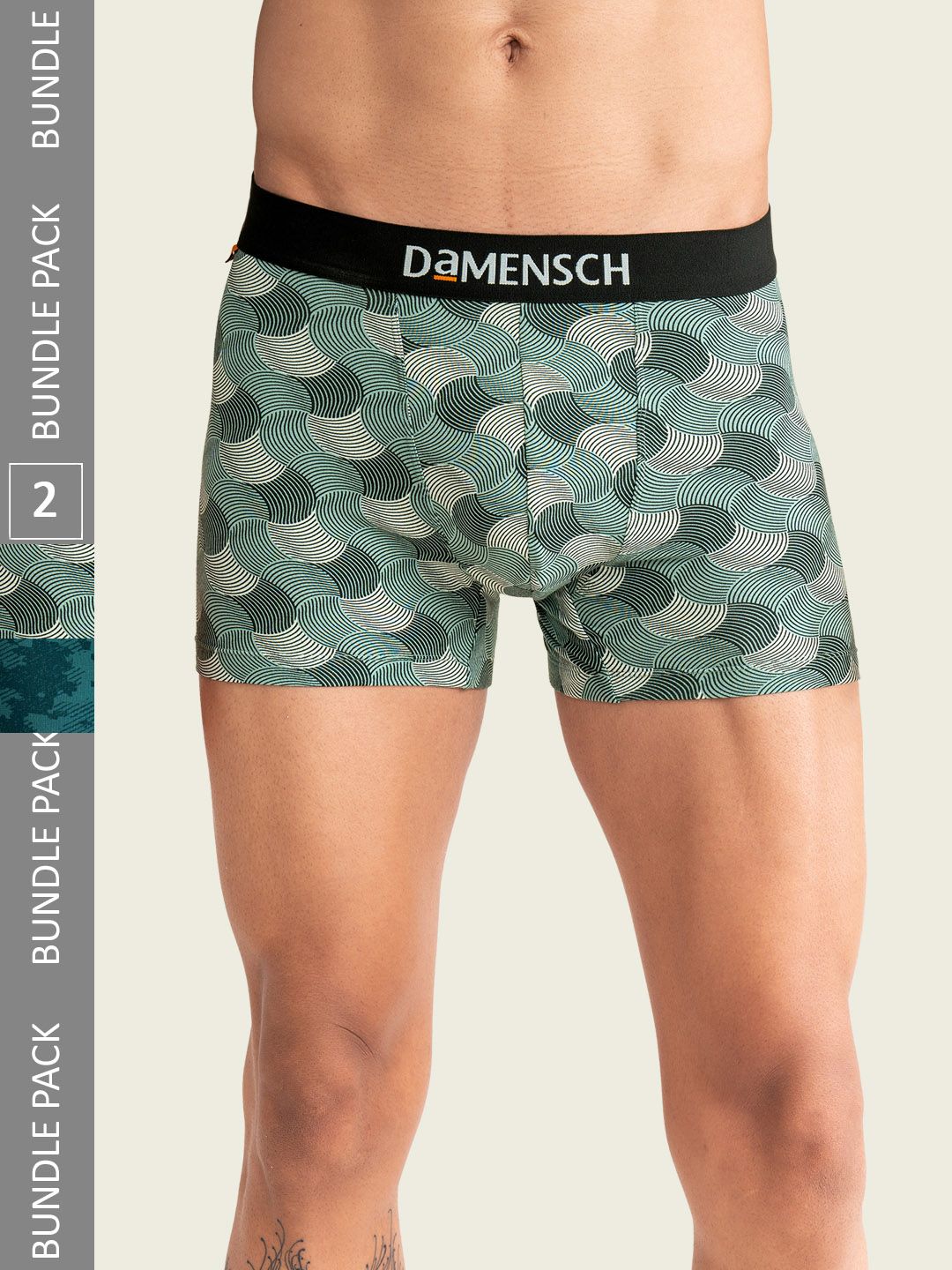 DAMENSCH Men Pack of 2 Deo-Cotton Men Anti-Bacterial Moisture-Free Trunks-image-1
