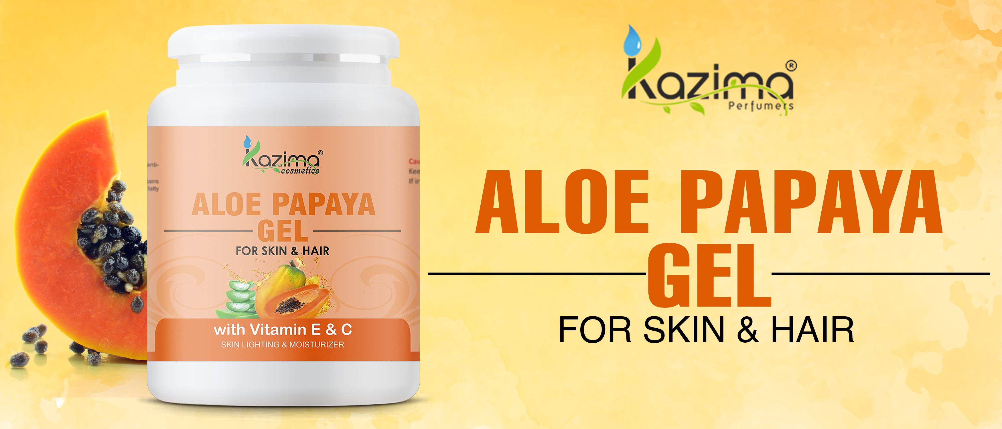 Buy KAZIMA Aloe Papaya Gel for Skin & Hair - 500 g - Serum and Gel for  Unisex 15925446 | Myntra