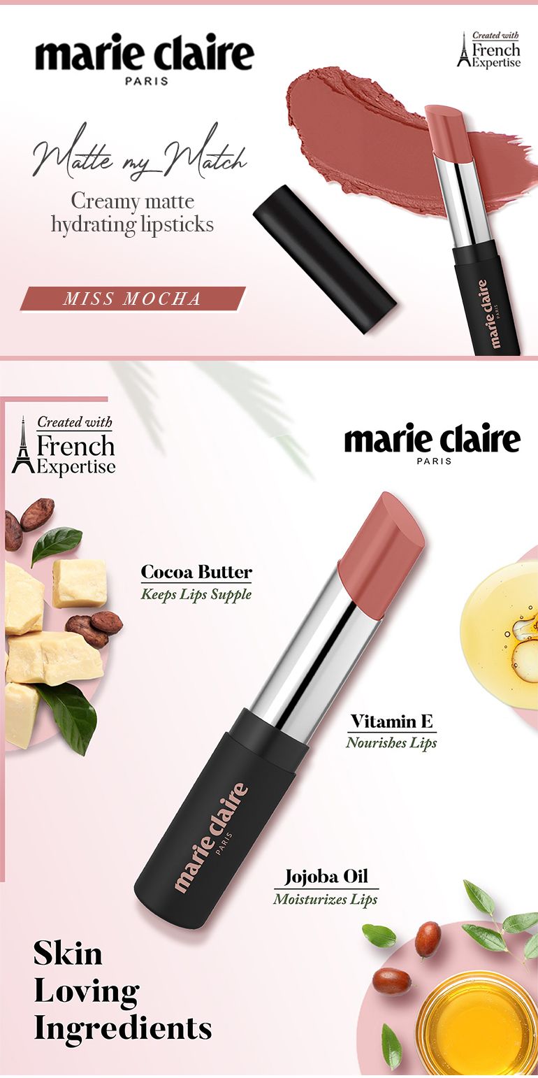 Buy Marie Claire Matte my Match Lipstick - Miss Mocha - Lipstick