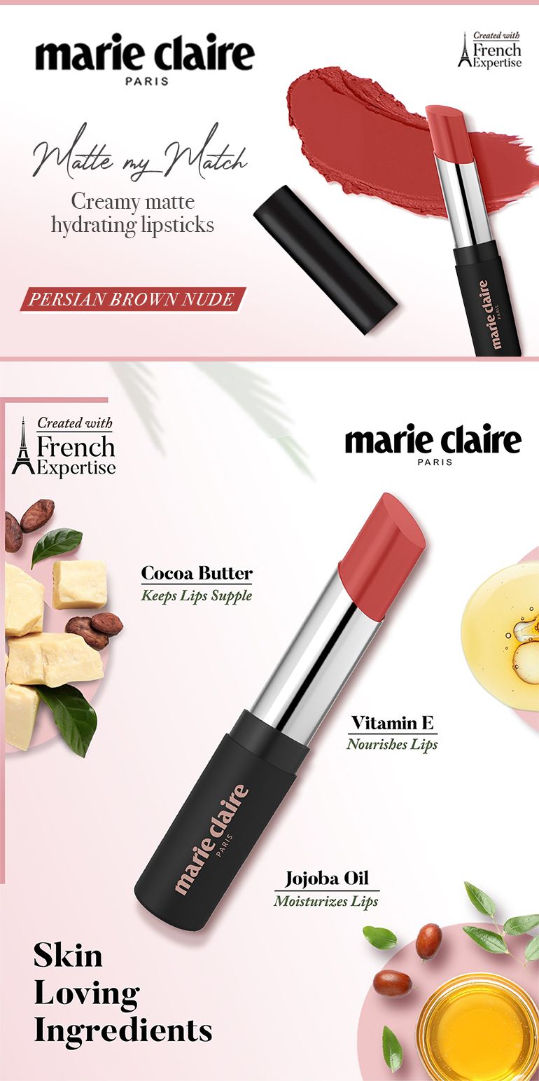 Buy Marie Claire Matte my Match Lipstick - Persian Coral Mural