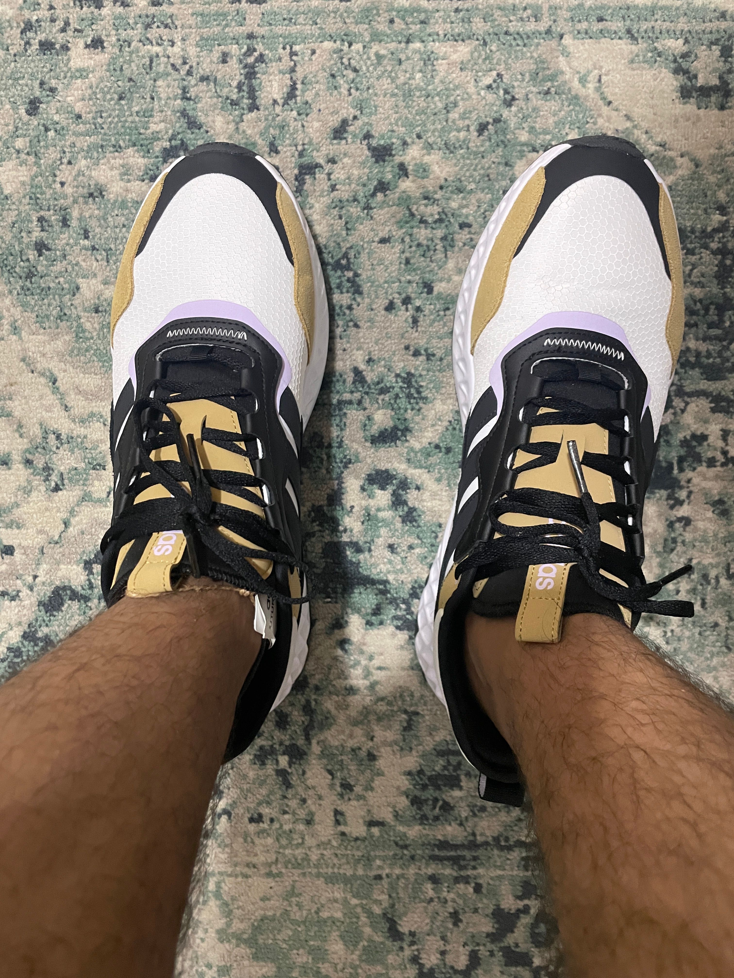 Buy ADIDAS Men Off-White Black Leather Futureflow