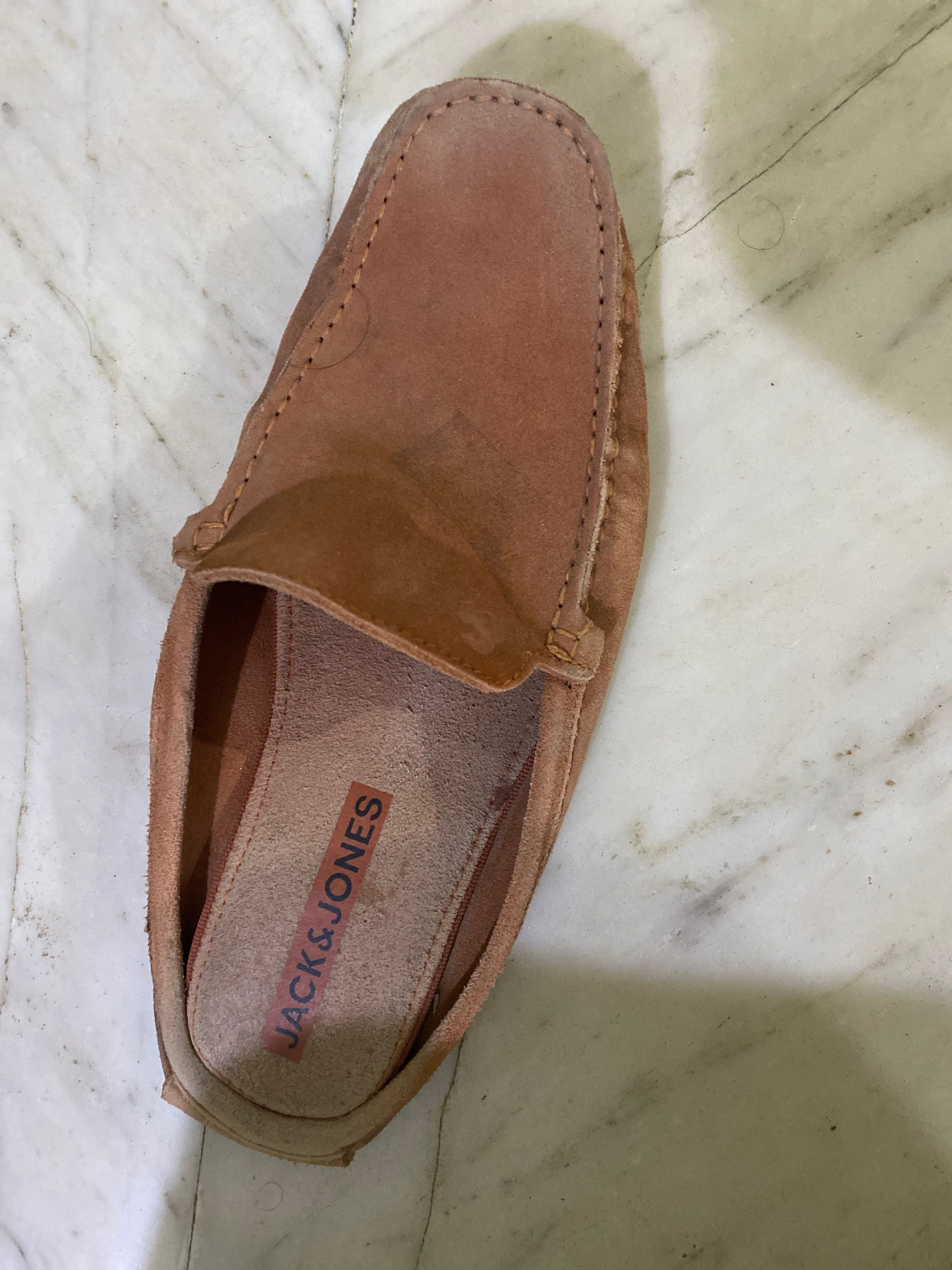 Buy Jack Jones Men Green Perforations Suede Driving Shoes