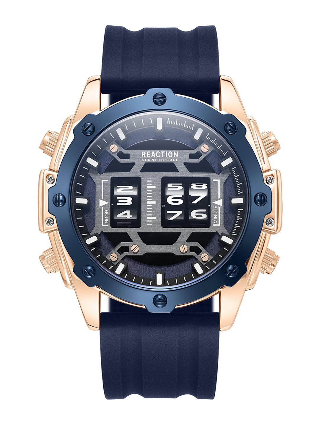 REACTION KENNETH COLE Men Chronograph Textured Strap Digital Watch KRWGQ9006903-picture-42
