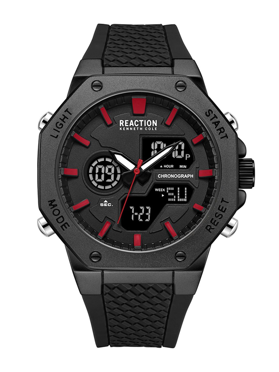 REACTION KENNETH COLE Men Textured Strap Analogue and Digital Sports Watch KRWGP9005704-image-48