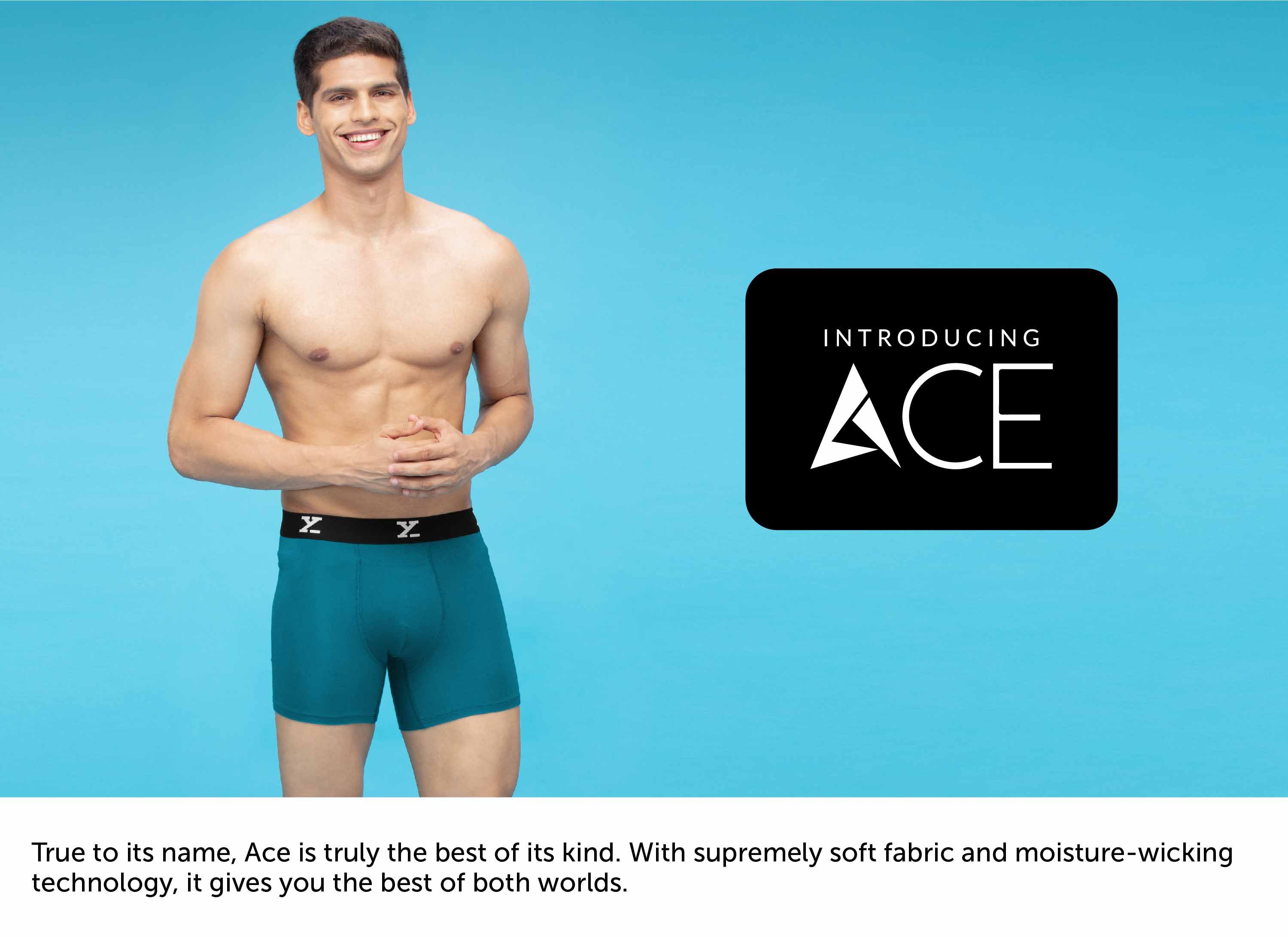 Buy XYXX Men Blue Snug fit Ultra-Soft Ace Modal Cotton Boxer