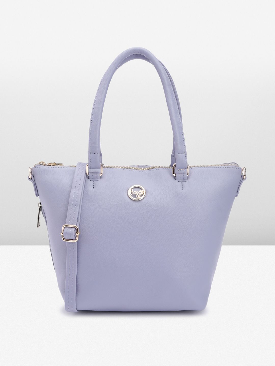 MANGO Black Solid Structured Handheld Bag with Detachable Sling Strap