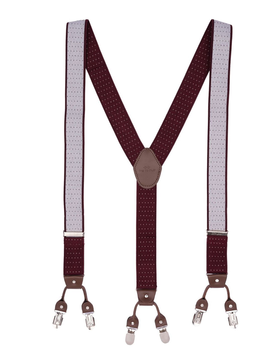 The Tie Hub Men Maroon Printed Suspenders-picture-26