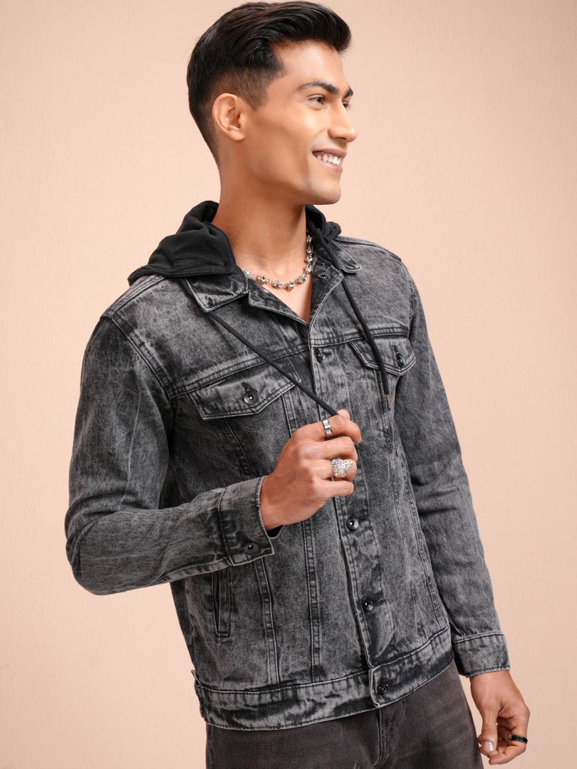 Buy LOCOMOTIVE Men Washed Denim Trucker Jacket - Jackets for Men