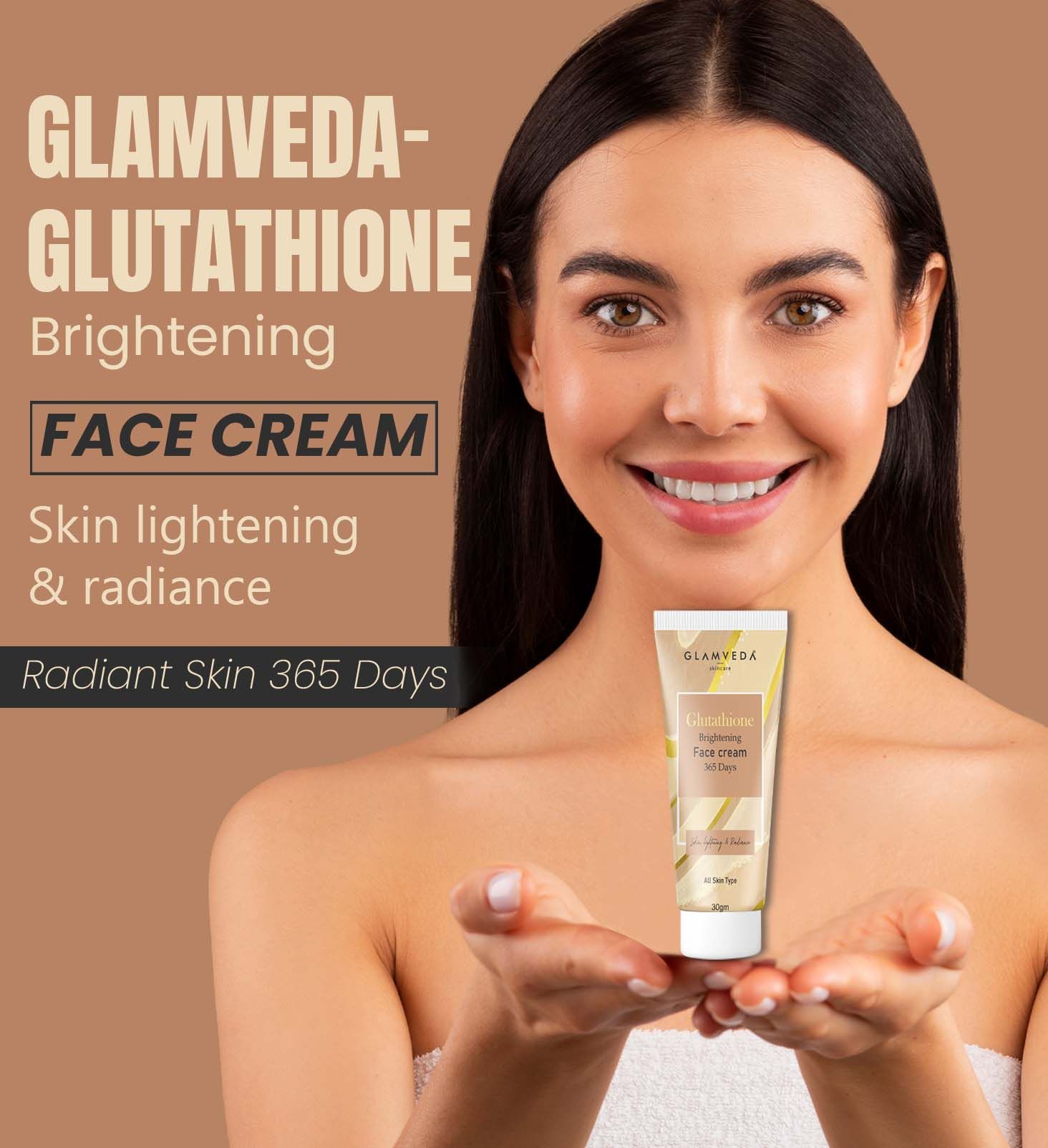 Buy GLAMVEDA Set of 2 Glutathione Skin Brightening Face Cream with Vitamin  C - 50g Each - Body Cream and Lotion for Women 24561414