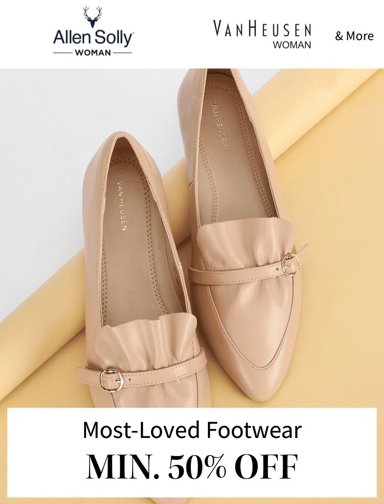 Flat 50% discount on Most Loved Footwear