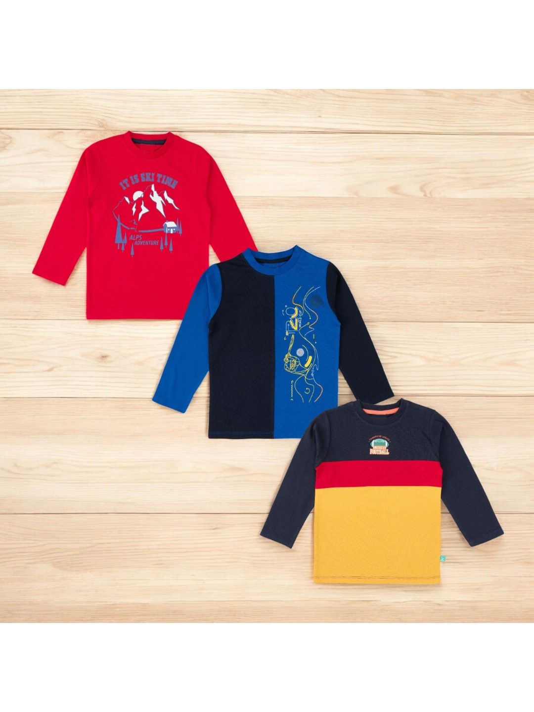 BAESD Boys 3 Striped Polo Collar Applique T-shirt-picture-48