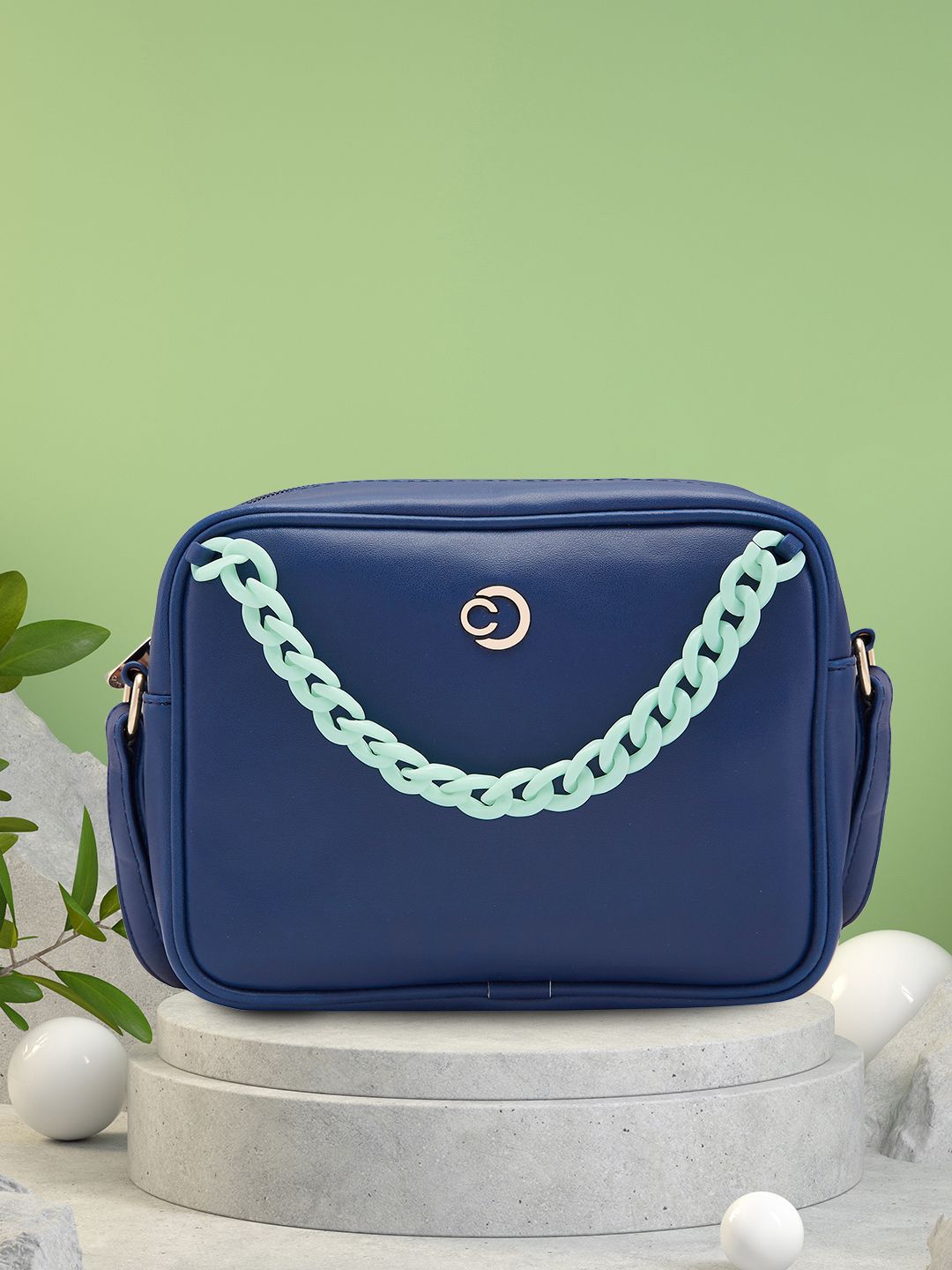 Caprese PU Structured Sling Bag with Tasselled-picture-29