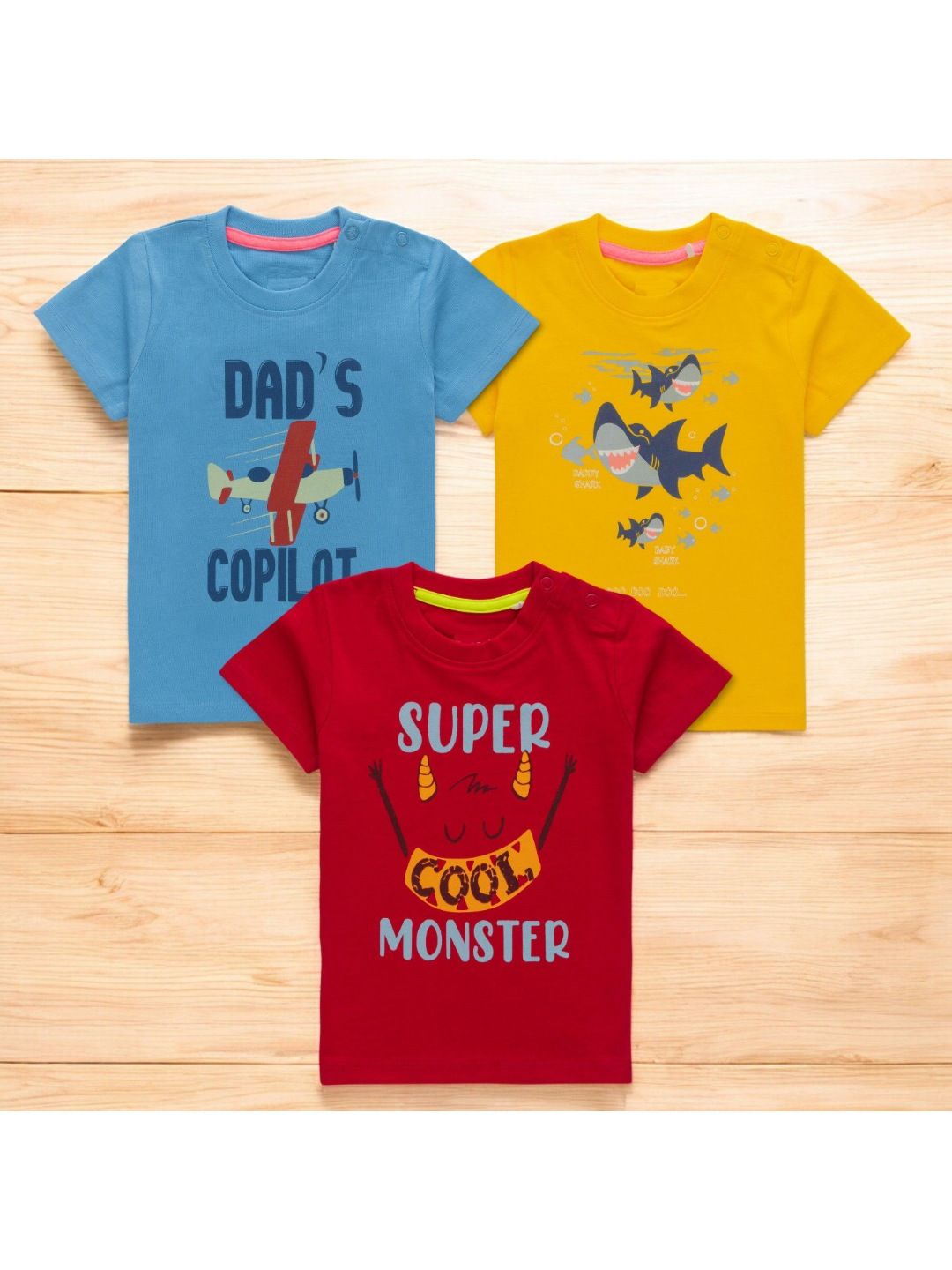 BAESD Boys Typography 3 Printed Applique T-shirt-picture-33