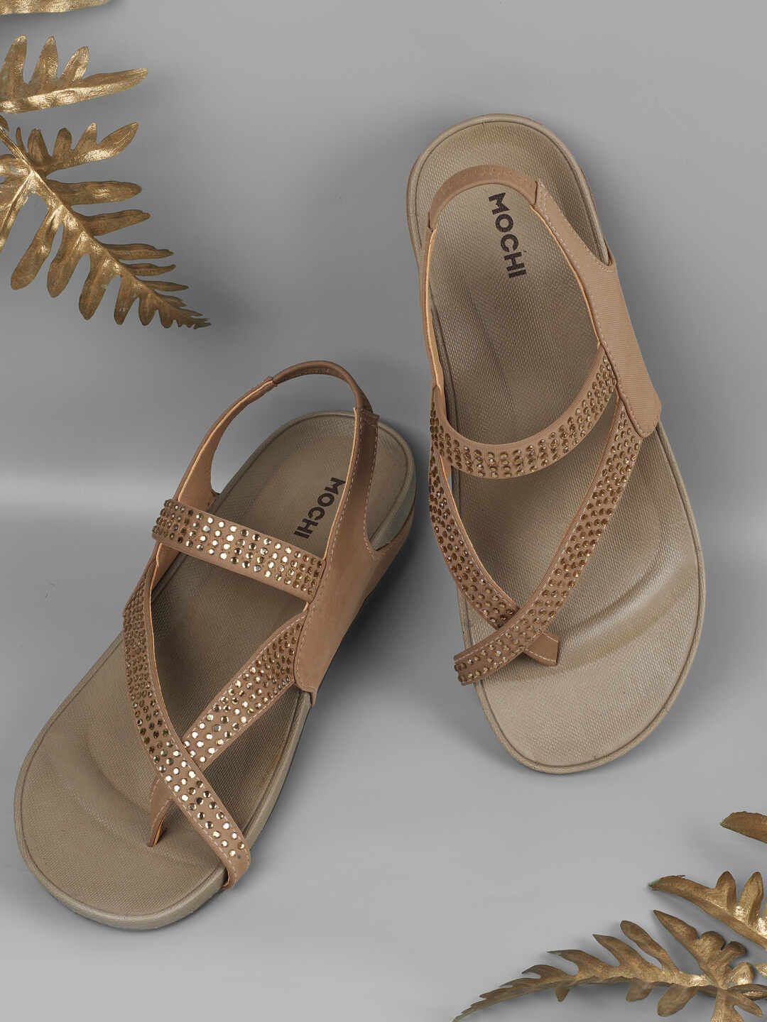 Mochi Women Open Toe Flats-picture-17