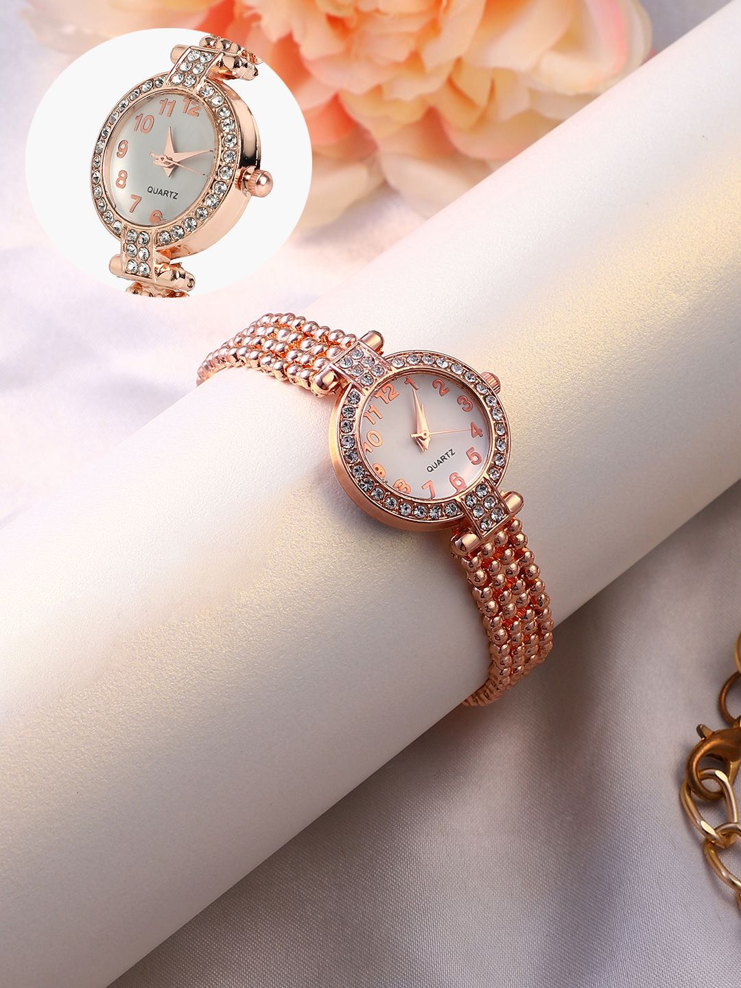HAUTE SAUCE by Campus Sutra Women Embellished Dial & Stainless Steel Bracelet Style Straps Analogue Watch-picture-24