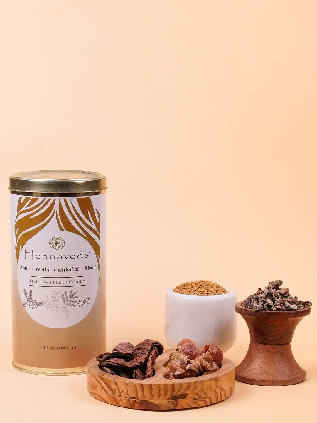 HENNAVEDA Amla, Reetha, Shikakai, Methi Powder - 400g-image-11